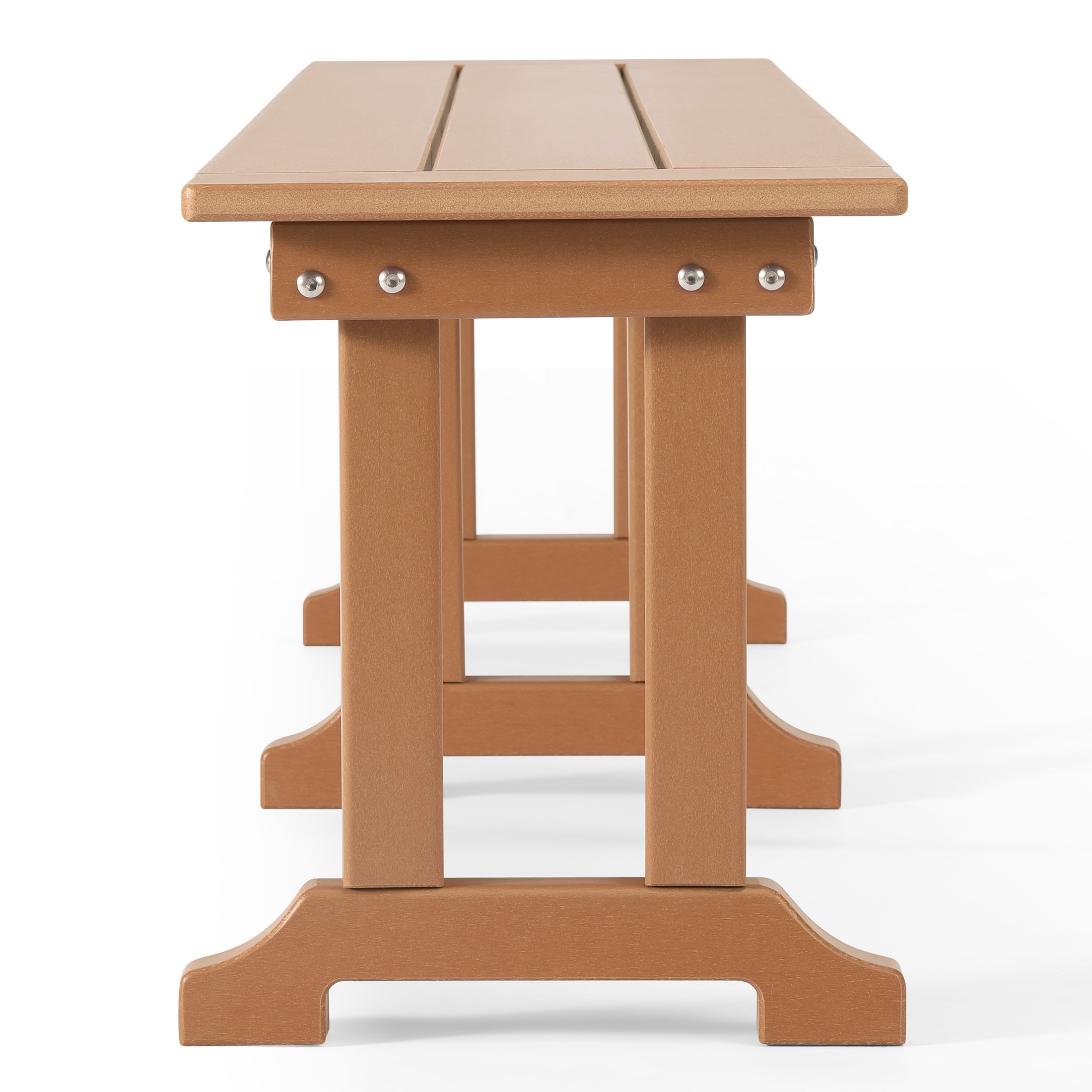 Tuscany All-Weather Outdoor 65" Trestle Dining Bench Teak Seahawk Designs Patio Benches