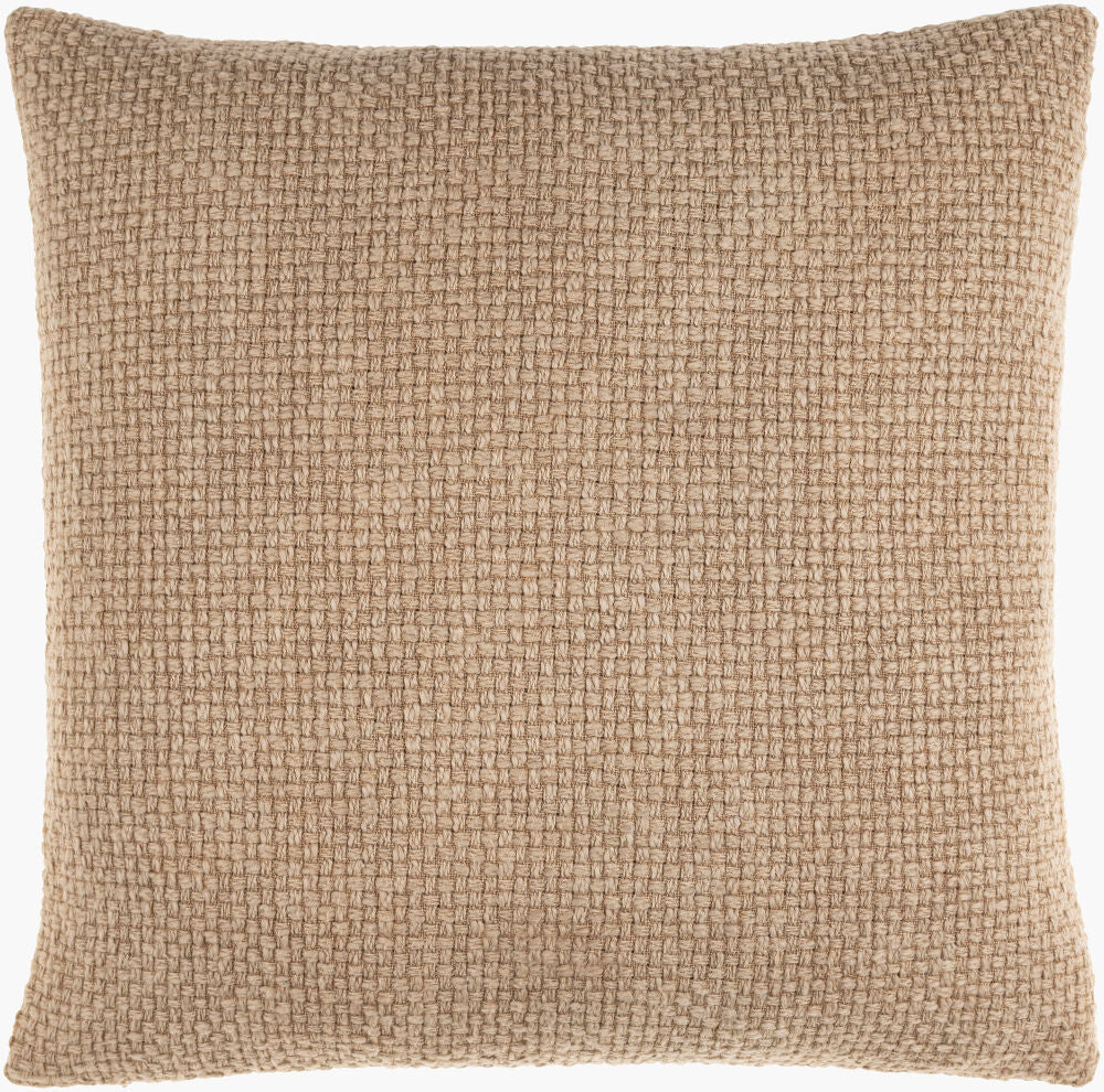 Washed Texture Accent Pillow — Beige