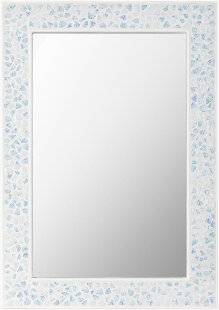 Whitaker Accent Mirror — Ivory,Blue