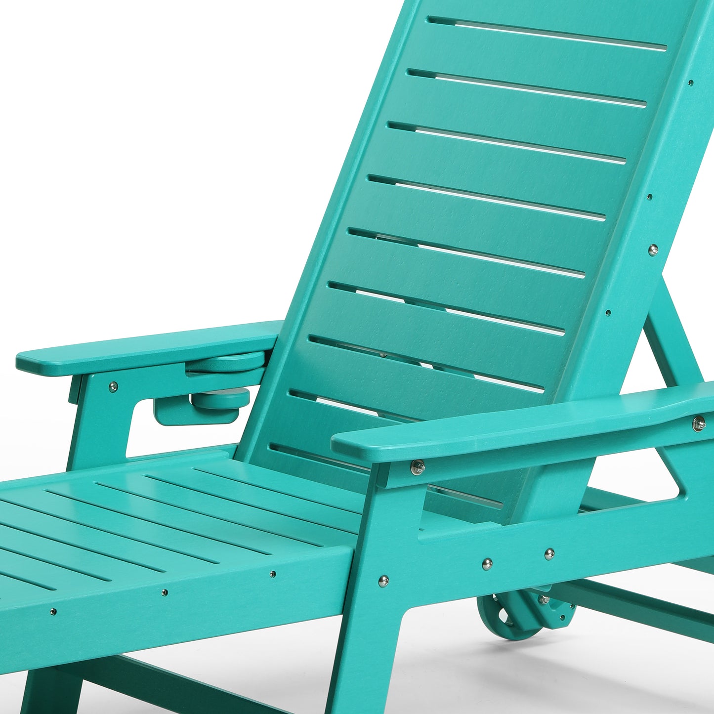 Santa Barbara Reclining Chaise Lounge with Cup Holder and Wheels Seahawk Designs Patio Chaise Lounges