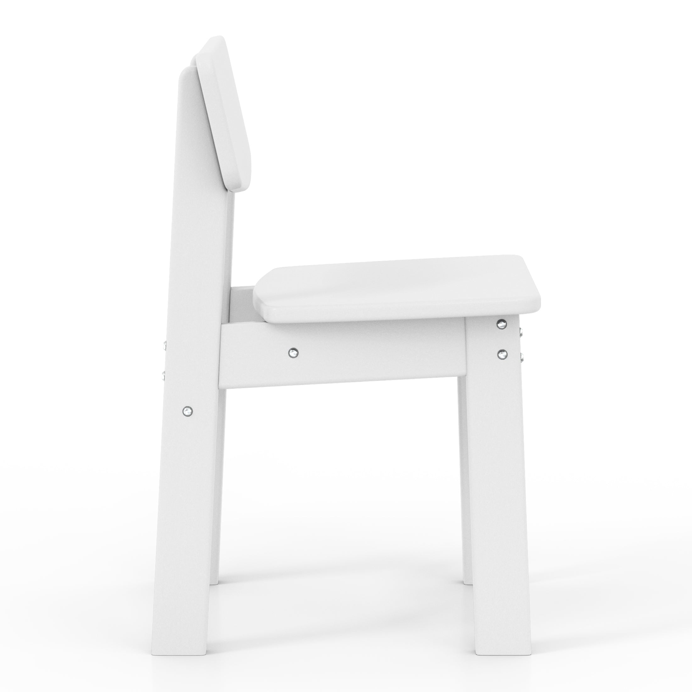 Tiny Terraces Essentials Kids' All-Weather Outdoor Dining Chair (Set of 2) White Seahawk Designs Kids Patio Dining Chairs