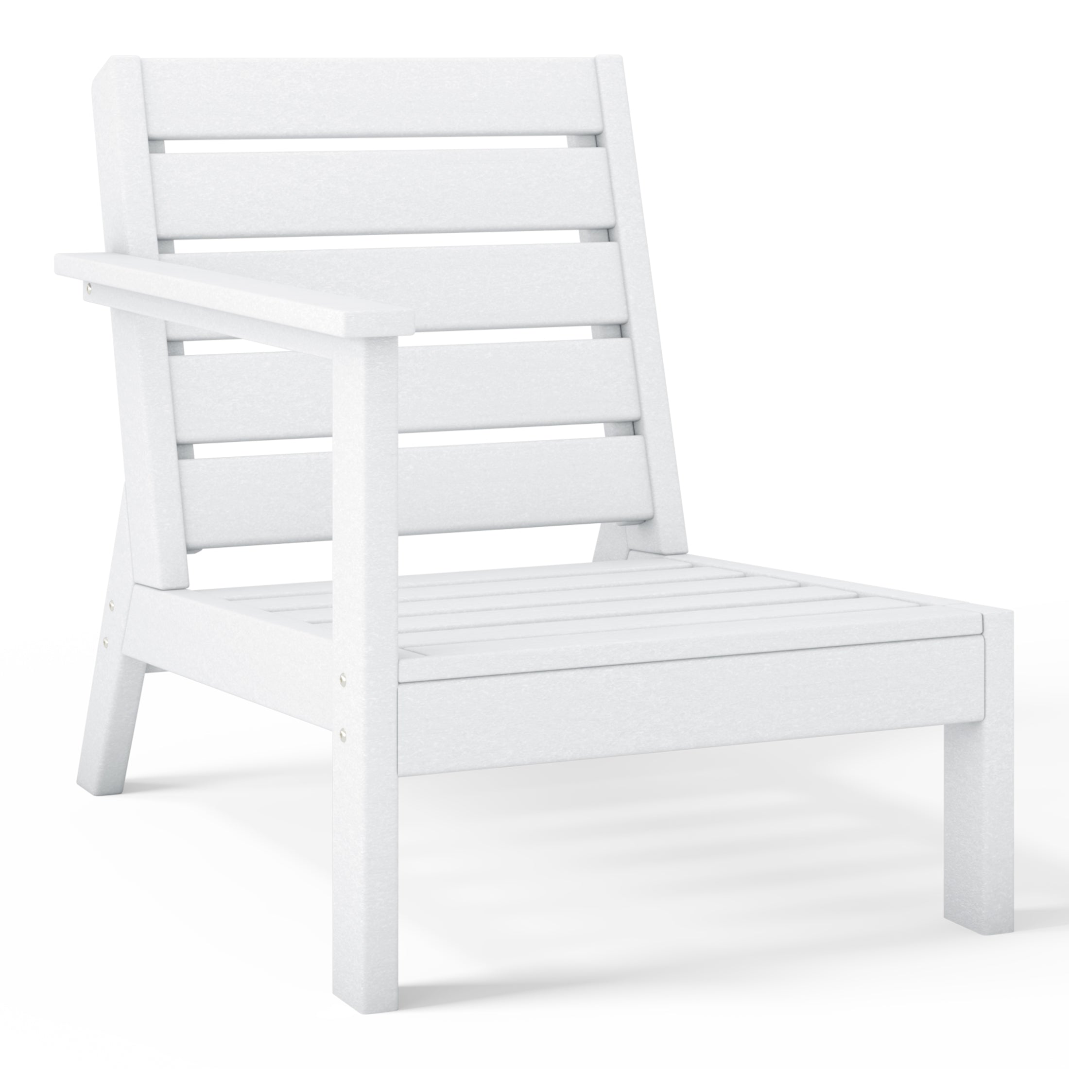 Scottsdale All-Weather Outdoor Modular Deep Seating Left Arm Chair (with Optional Cushions) White Seahawk Designs Patio Chairs
