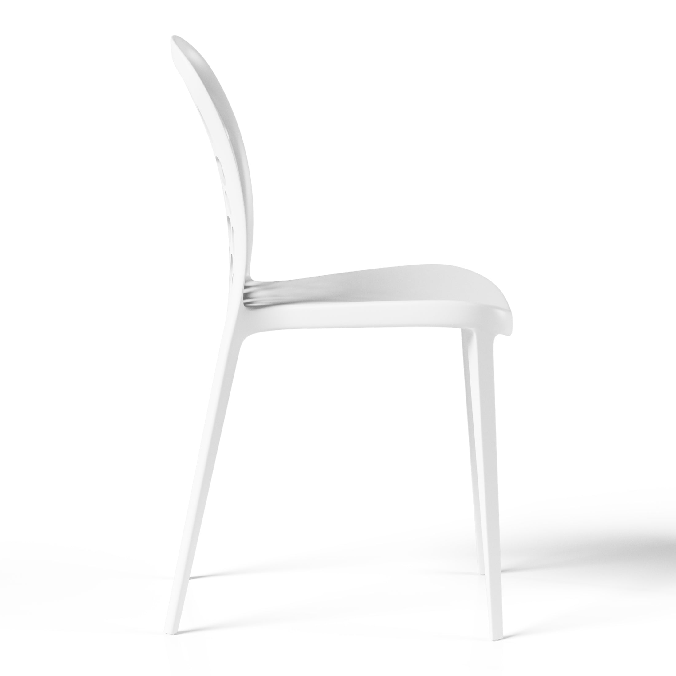 Polyform Stacking Dining Side Chair (Set of 2) White Seahawk Designs Patio Dining Chairs