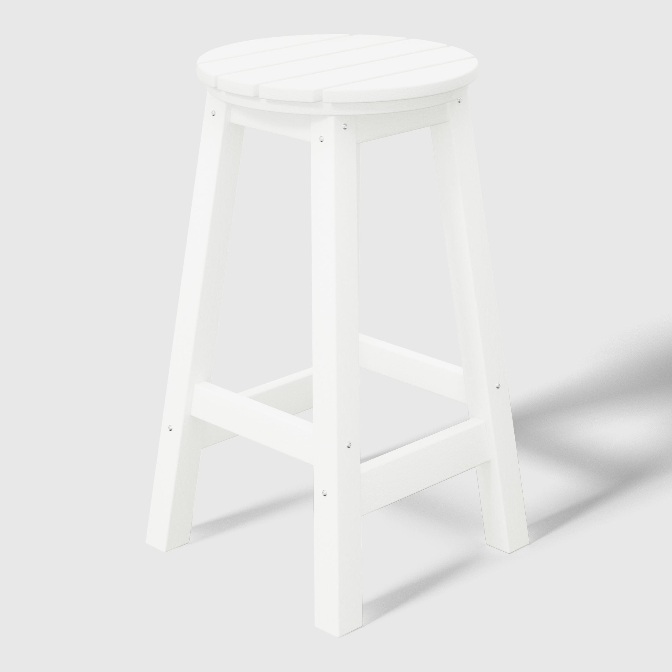 Stockholm All-Weather Outdoor Round Counter Stool (24" Height) White Seahawk Designs Patio Bar & Counter Stools