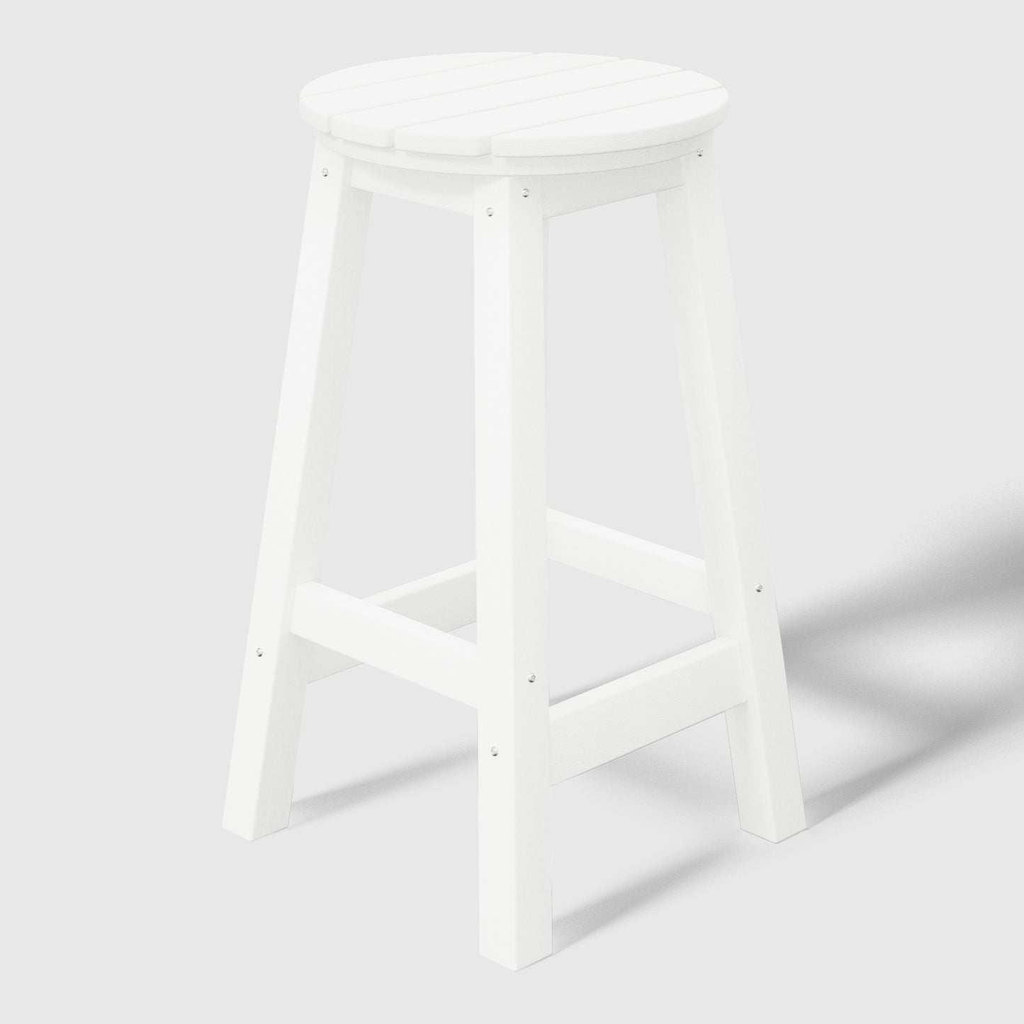 Stockholm All-Weather Outdoor Round Counter Stool (24" Height) White Seahawk Designs Patio Bar & Counter Stools