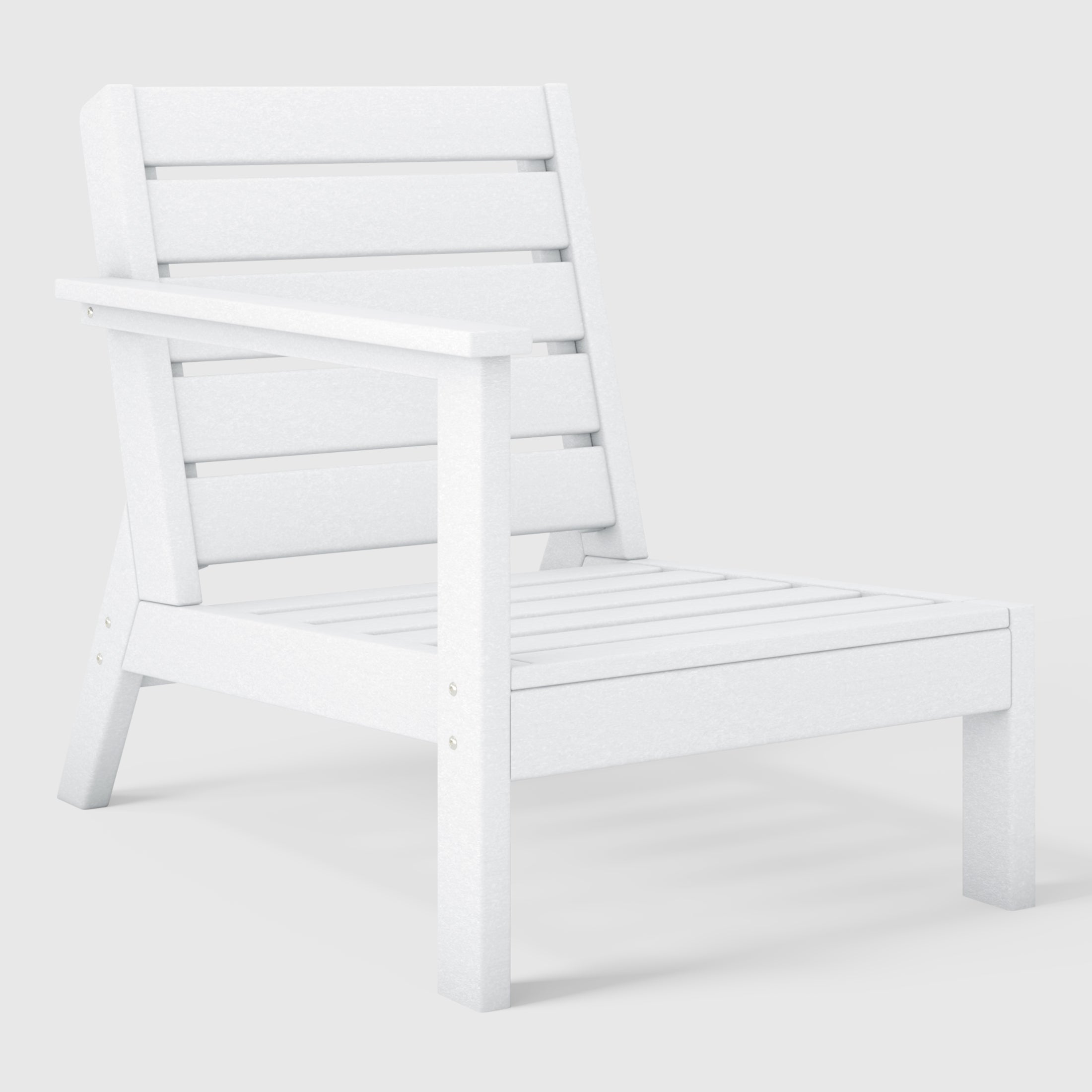 Scottsdale All-Weather Outdoor Modular Deep Seating Left Arm Chair (with Optional Cushions) White NoCushion Seahawk Designs Patio Chairs