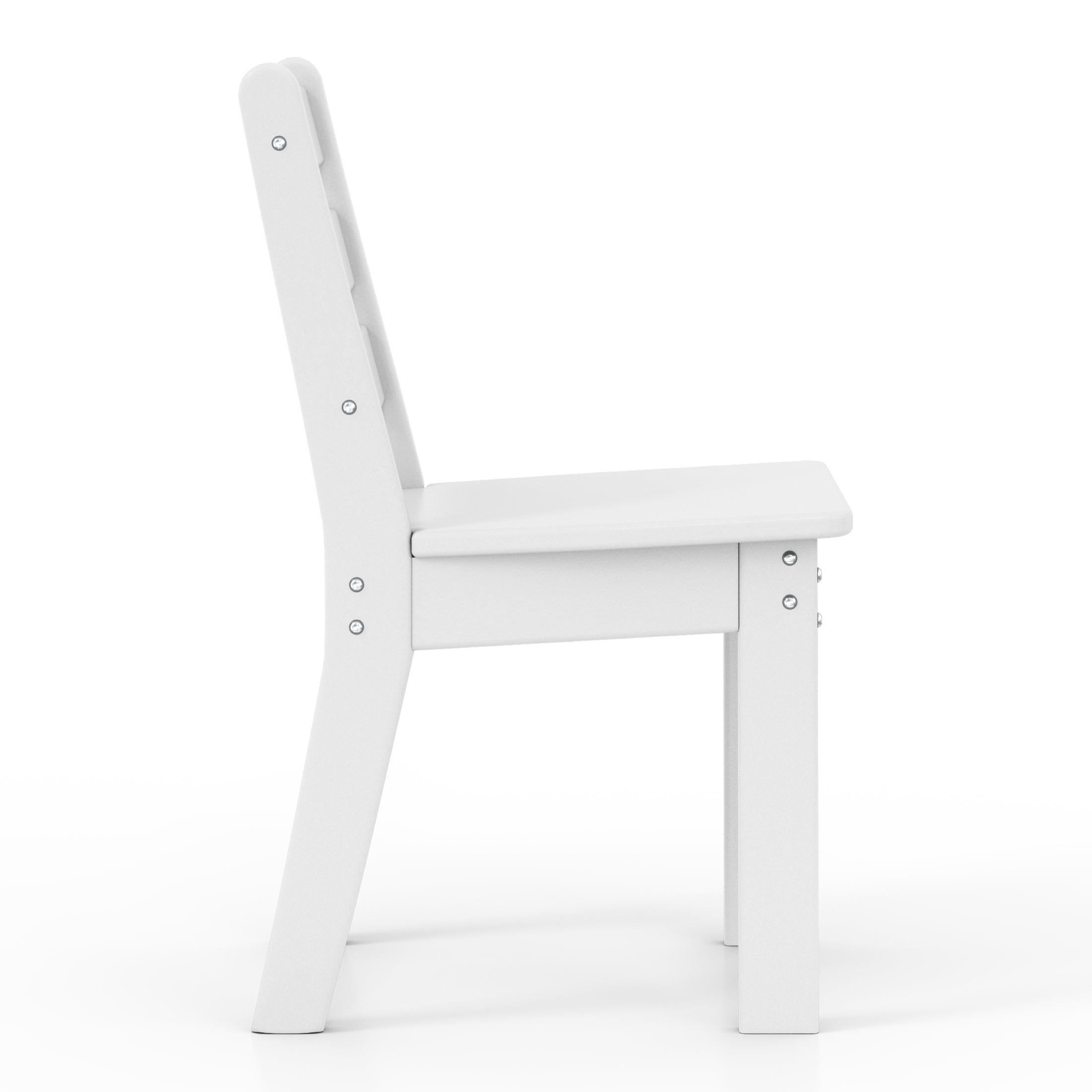 Tiny Terraces Kids' All-Weather Outdoor Dining Chair (Set of 2) White Seahawk Designs Kids Patio Dining Chairs