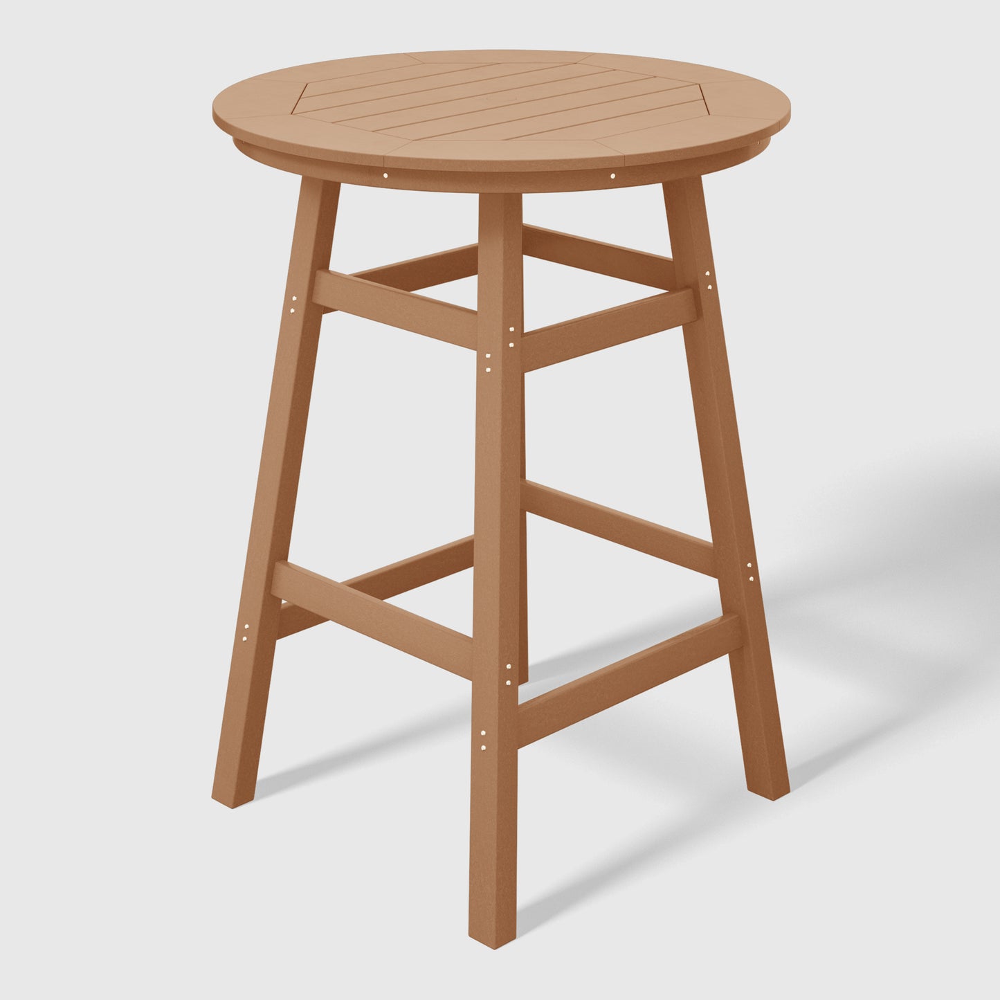 Stockholm All-Weather Outdoor 35" Round Bar Table (42" Height) Teak Seahawk Designs Patio Bar Tables