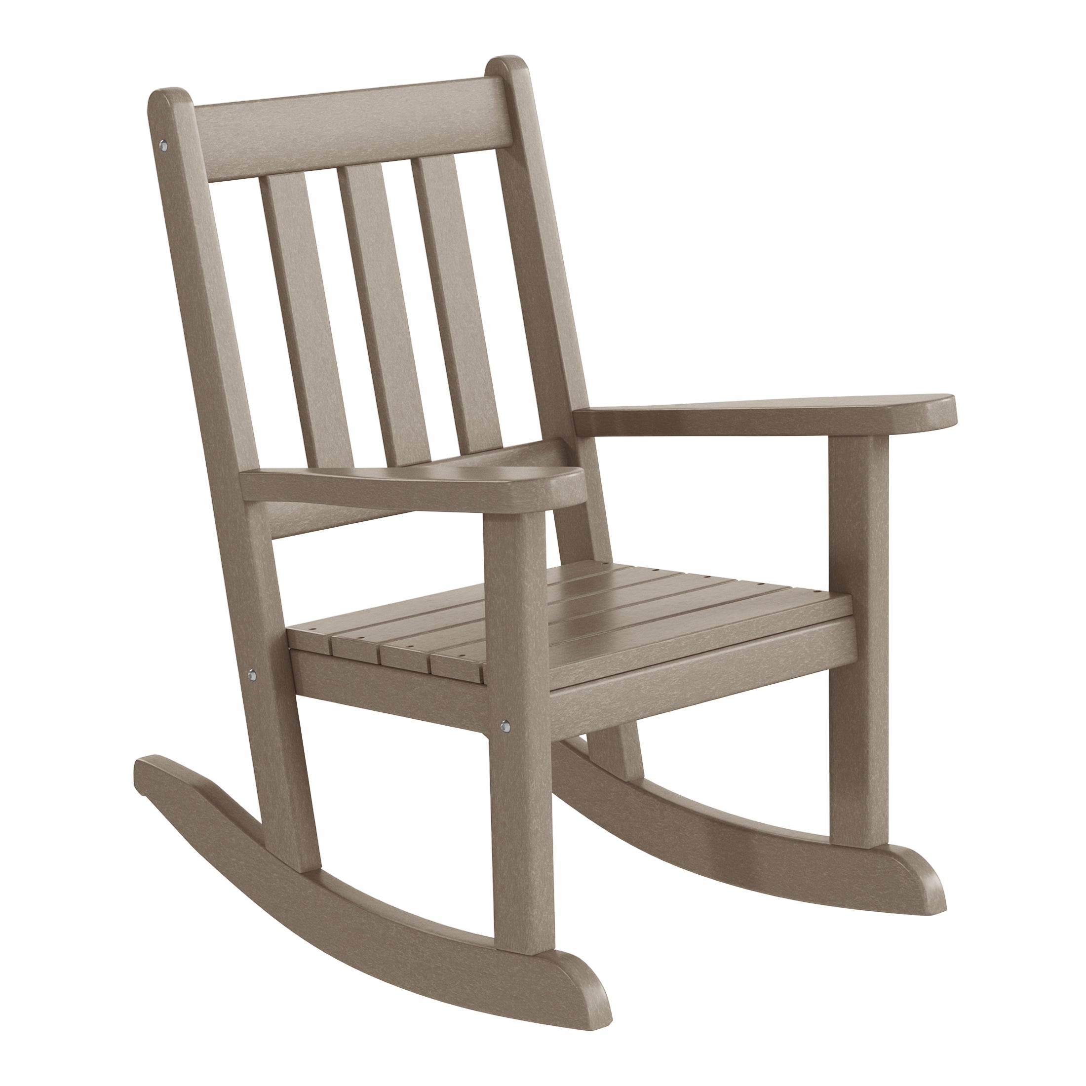 Tiny Terraces Kids Rocking Chair (Set of 2) Weathered Wood Seahawk Designs Kids Patio Rocking Chairs