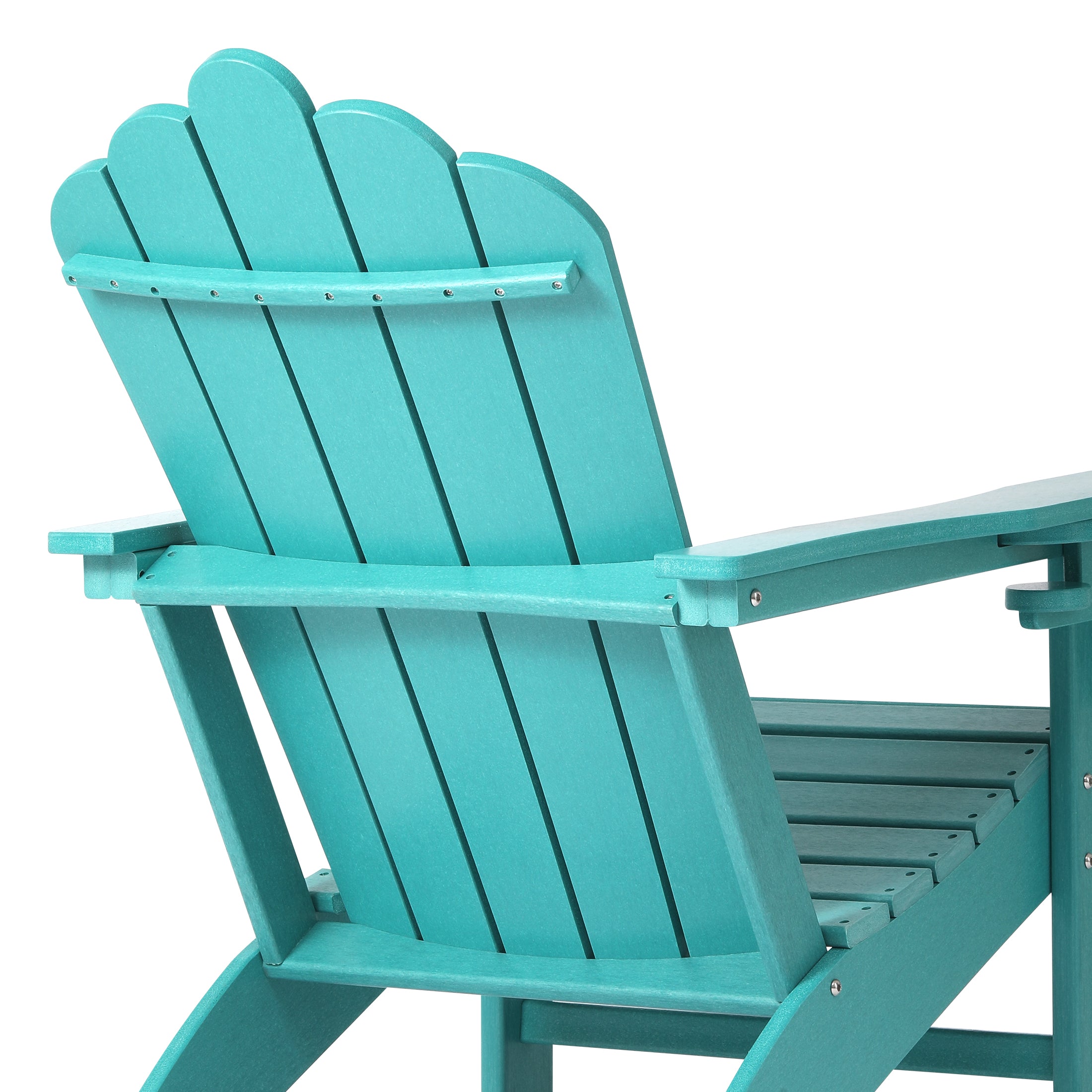 Tahoe All-Weather Outdoor Poly Adirondack Chair with Retractable Cup Holder Seahawk Designs Adirondack Chairs
