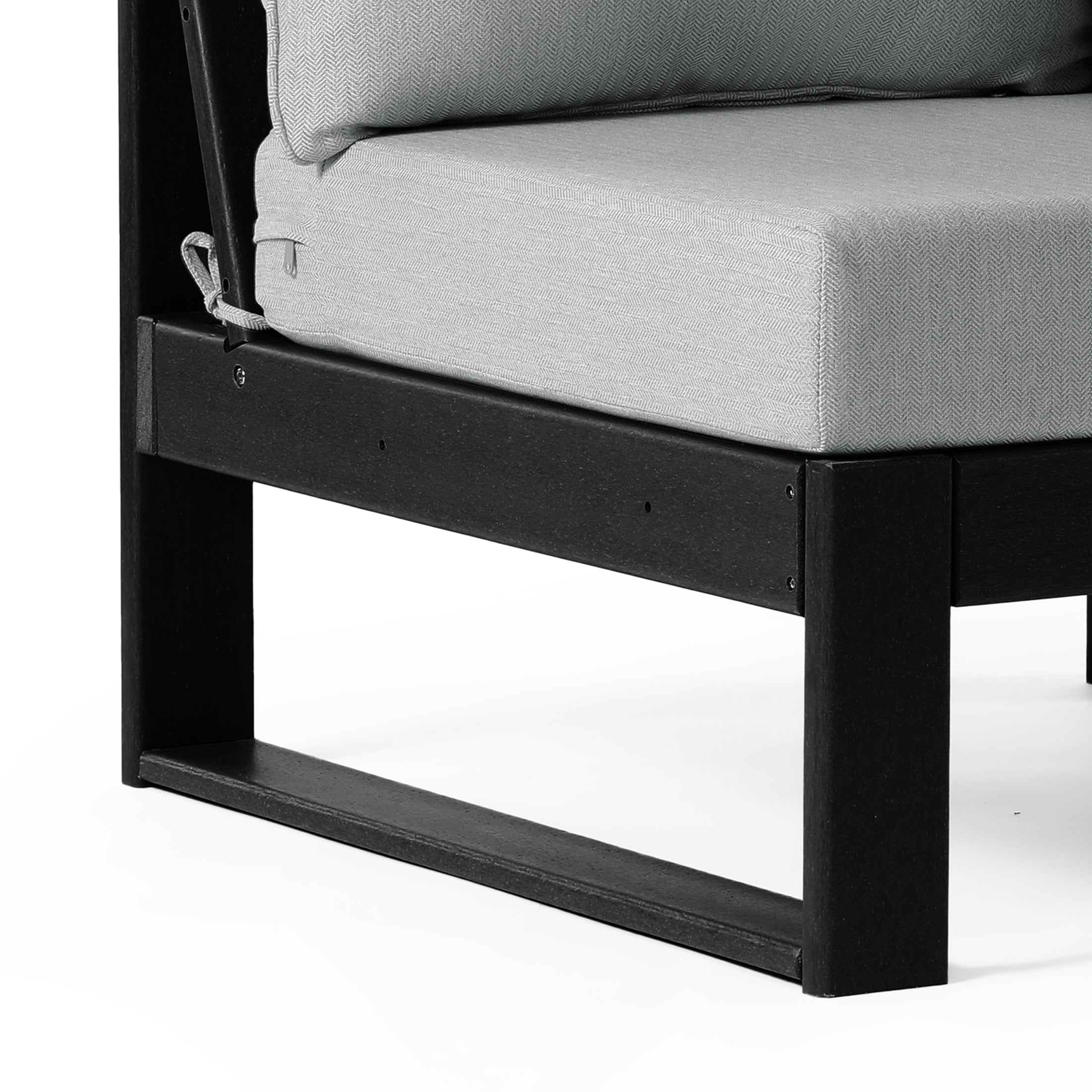 Signature All-Weather Outdoor Modular Deep Seating Cushioned Side Chair (Center Sectional Seat) Seahawk Designs Patio Chairs