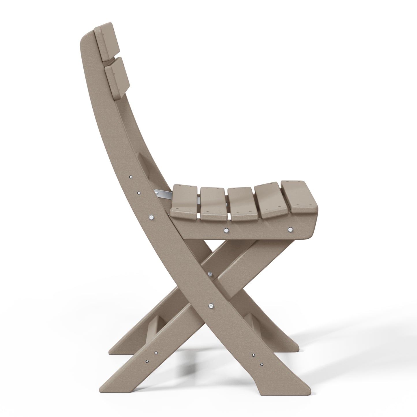 Aarhus All-Weather Outdoor Patio Folding Dining Chair Weathered Wood Seahawk Designs Patio Dining Chairs