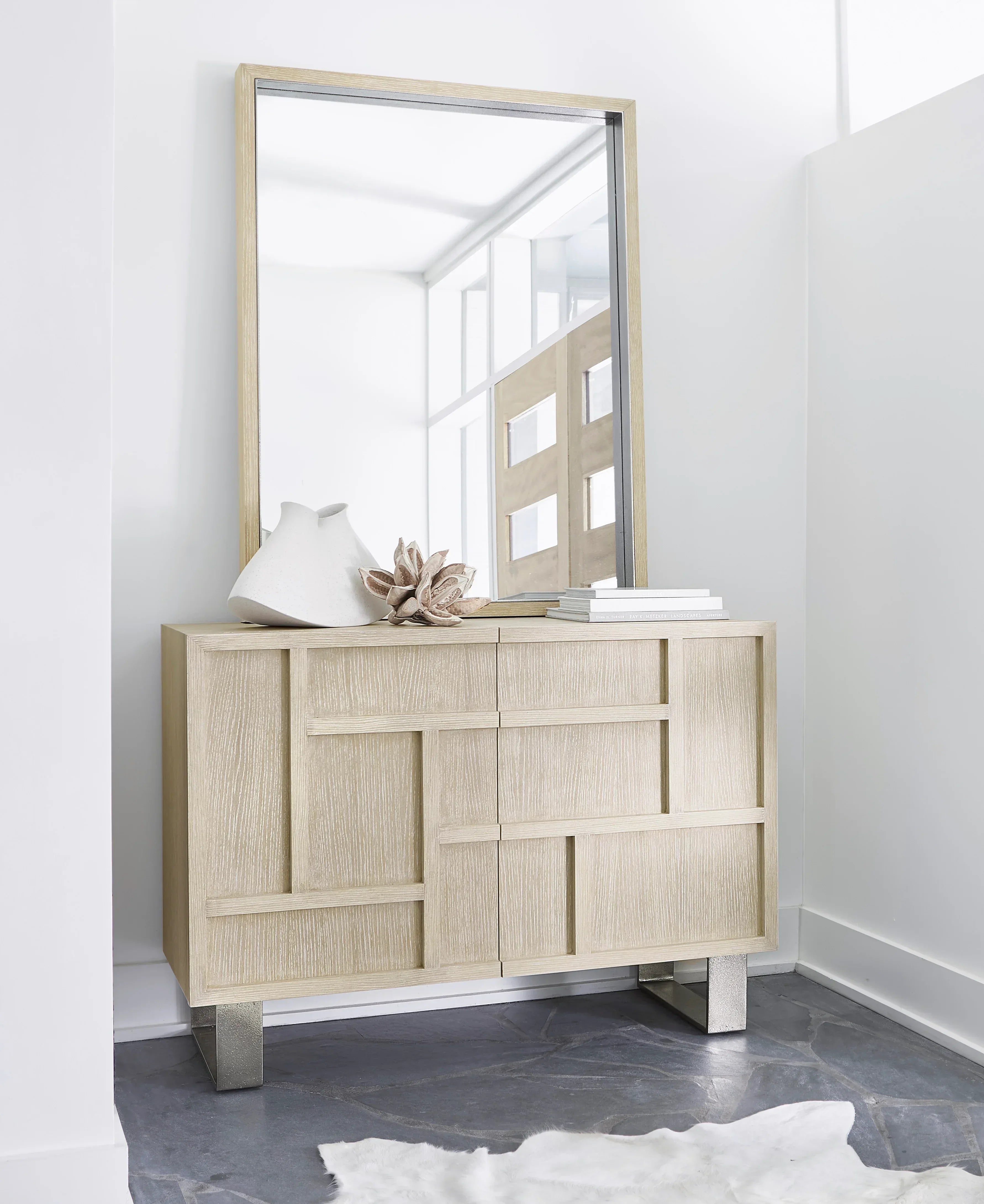 Bernhardt Solaria Door Chest — Four Adjustable Shelves in Dune Bernhardt Chest