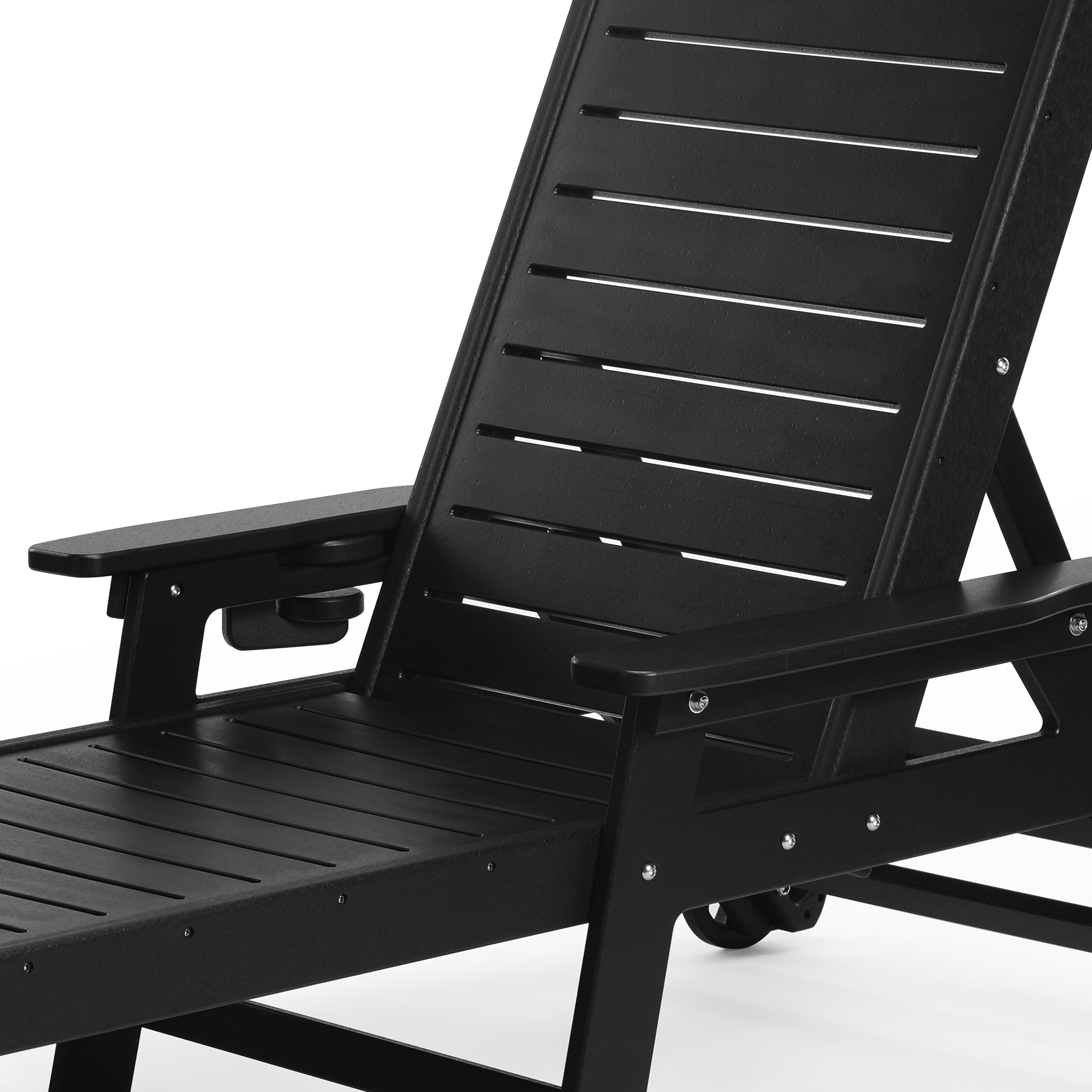 Santa Barbara Reclining Chaise Lounge with Cup Holder and Wheels Seahawk Designs Patio Chaise Lounges