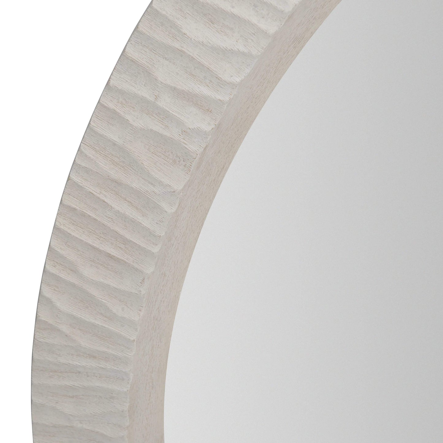 Bernhardt Solaria Round Mirror 44-Inch — Chiseled Resin Frame Bernhardt Mirror