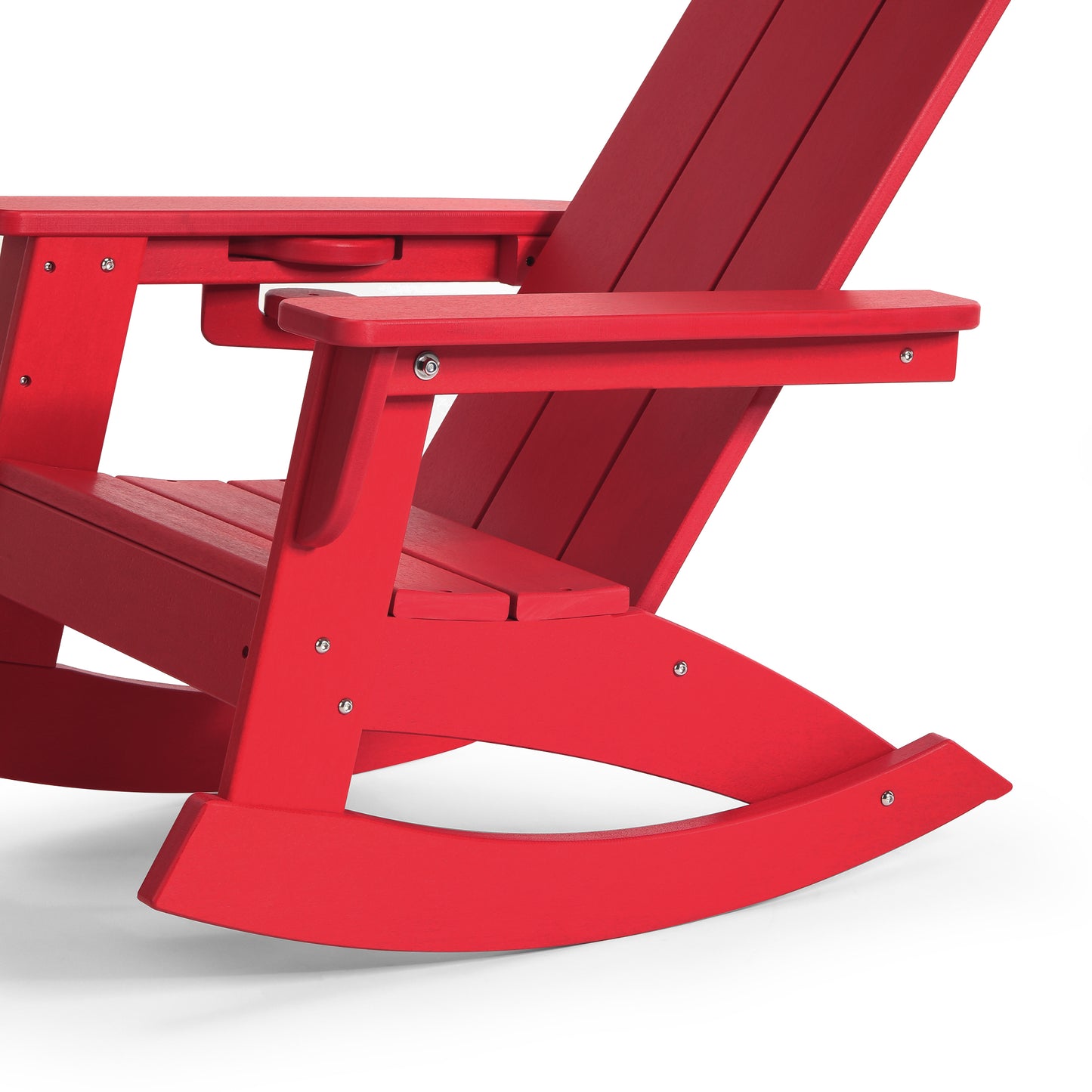 Tiny Terraces Kids Modern Adirondack Rocking Chair with Cup Holder (Set of 2) Seahawk Designs Kids Patio Rocking Chairs