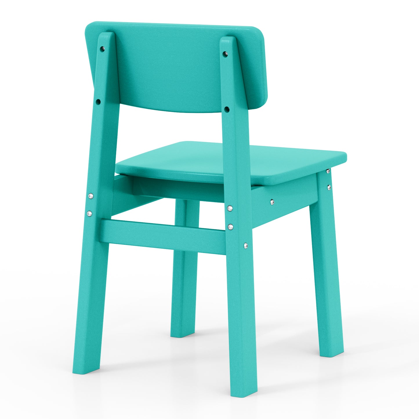 Tiny Terraces Essentials Kids' All-Weather Outdoor Dining Chair (Set of 2) Seahawk Designs Kids Patio Dining Chairs