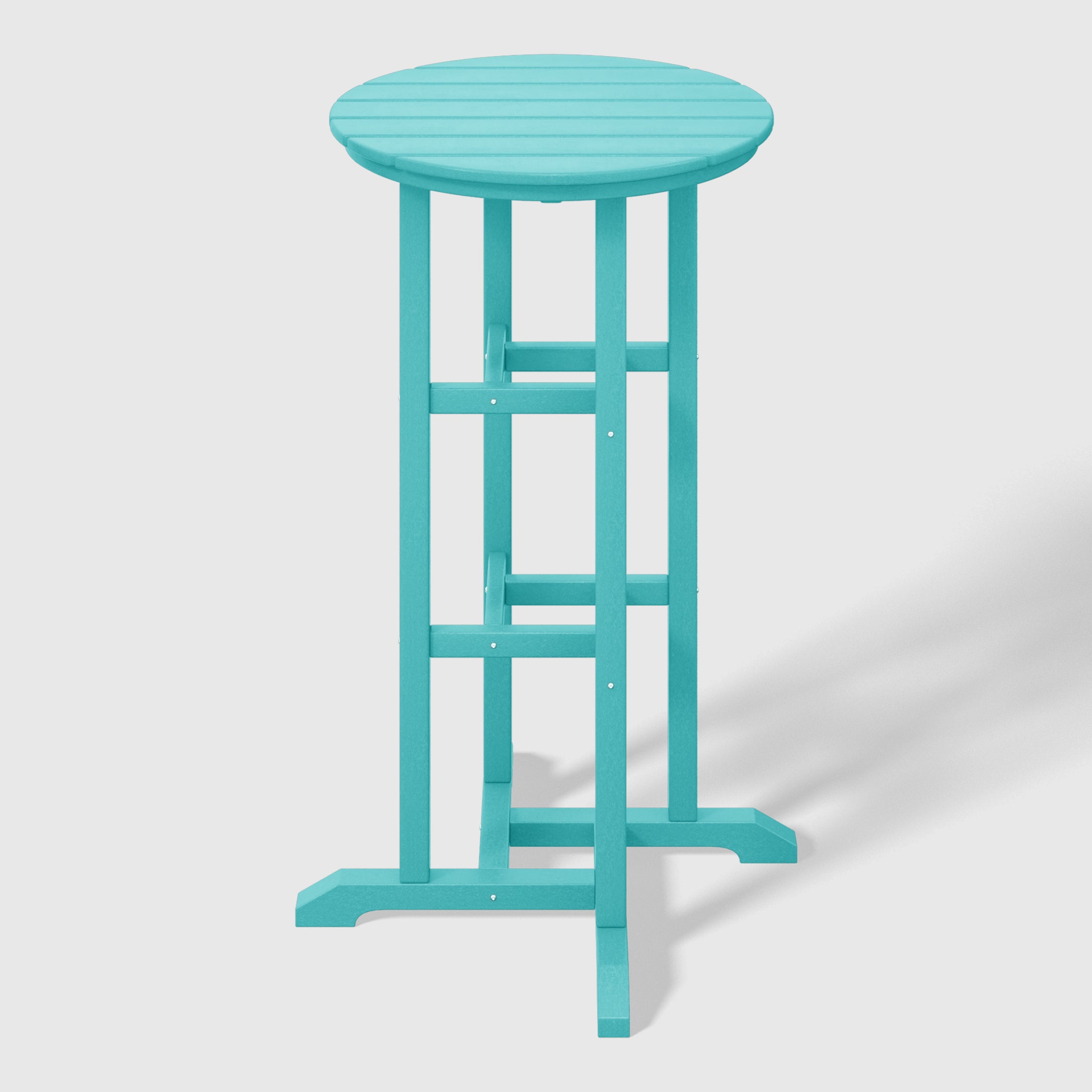 Stockholm All-Weather Outdoor Round Bar Bistro Table (42" Height) Turquoise Seahawk Designs Patio Bar Tables