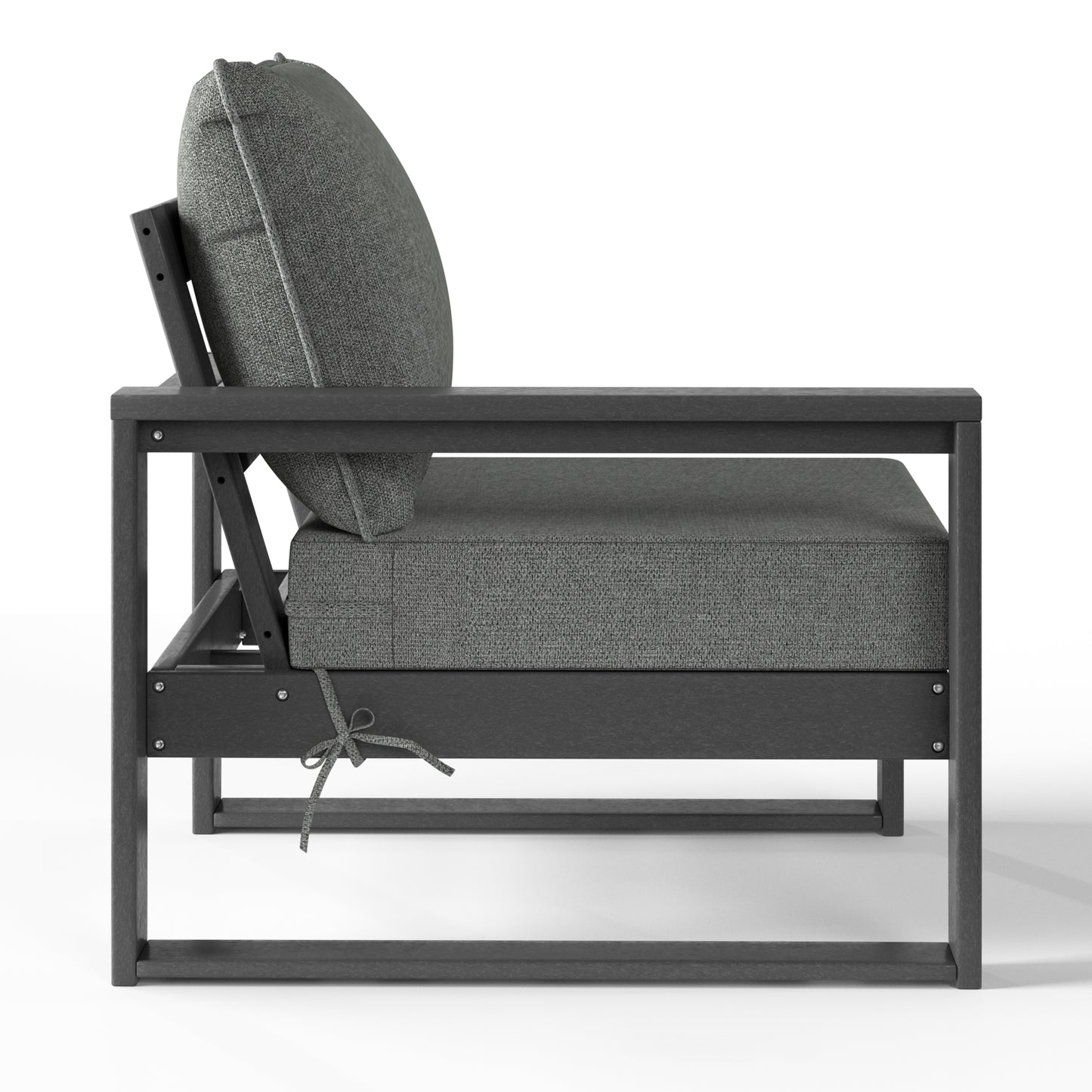 Signature All-Weather Outdoor Modular Patio Deep Seating Left Arm Chair (Left Arm Sectional Seat) Gray Gray Seahawk Designs Patio Chairs