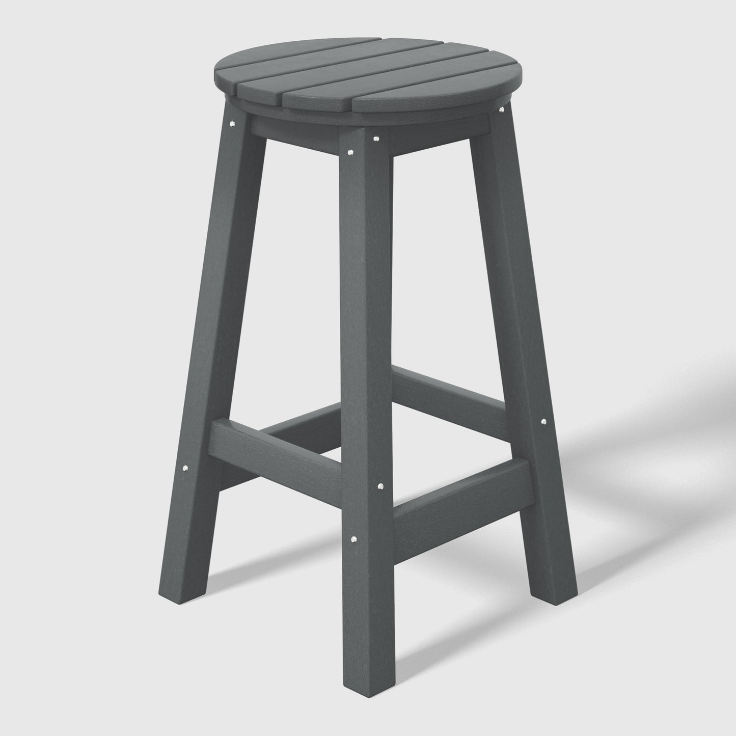 Stockholm All-Weather Outdoor Round Counter Stool (24" Height) Gray Seahawk Designs Patio Bar & Counter Stools