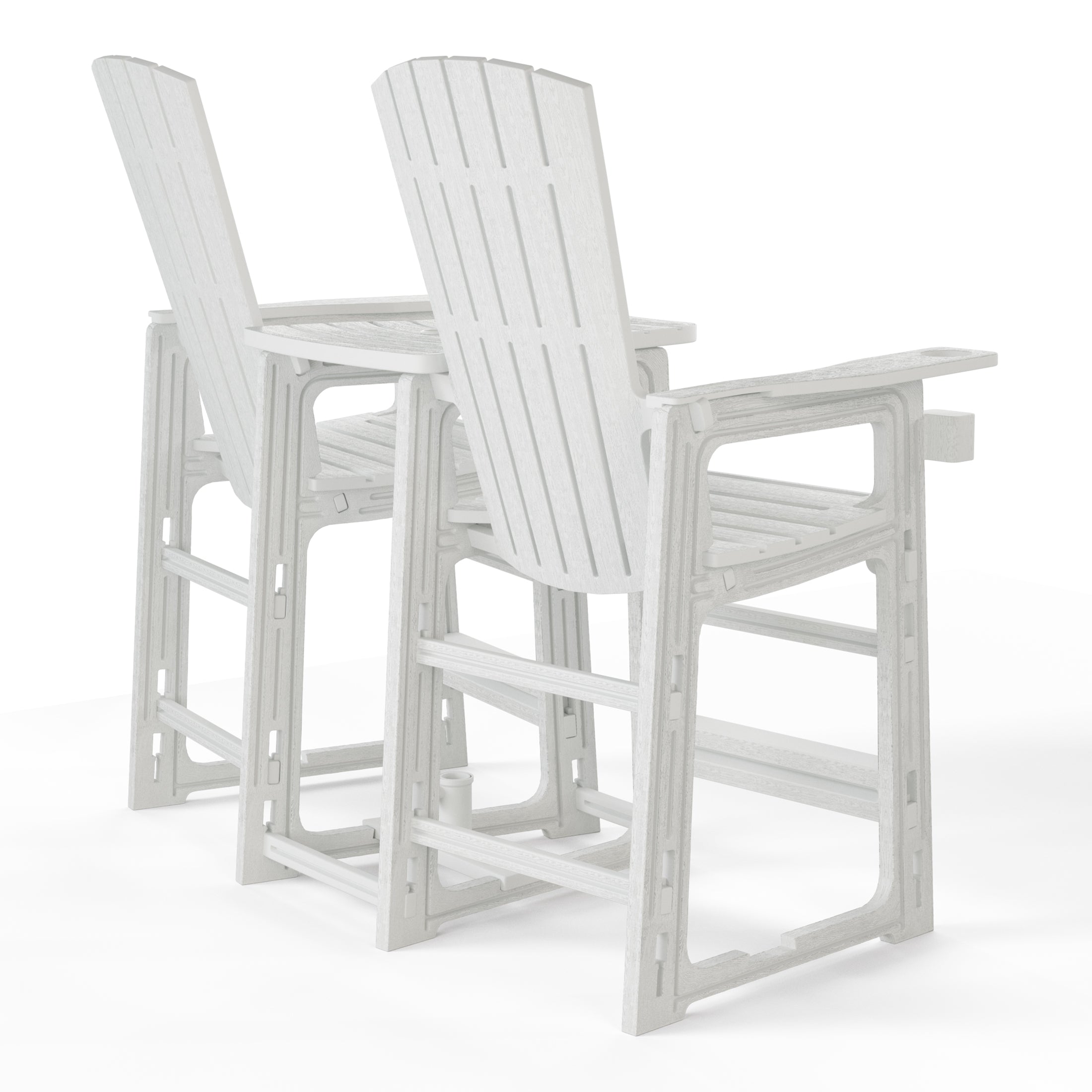Snap’n Lock Adirondack Balcony Two-Chair Set with Connecting Wedge Table (No Tools or Hardware Required) Seahawk Designs Patio Chairs