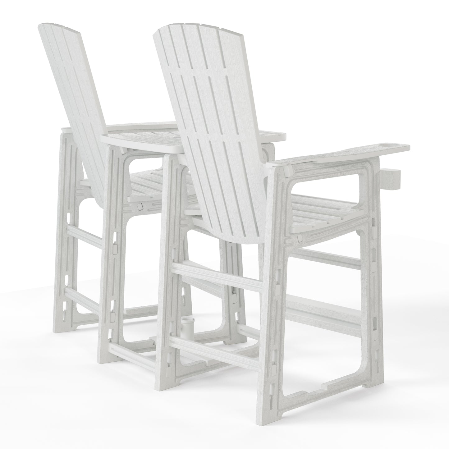 Snap’n Lock Adirondack Balcony Two-Chair Set with Connecting Wedge Table (No Tools or Hardware Required) Seahawk Designs Patio Chairs