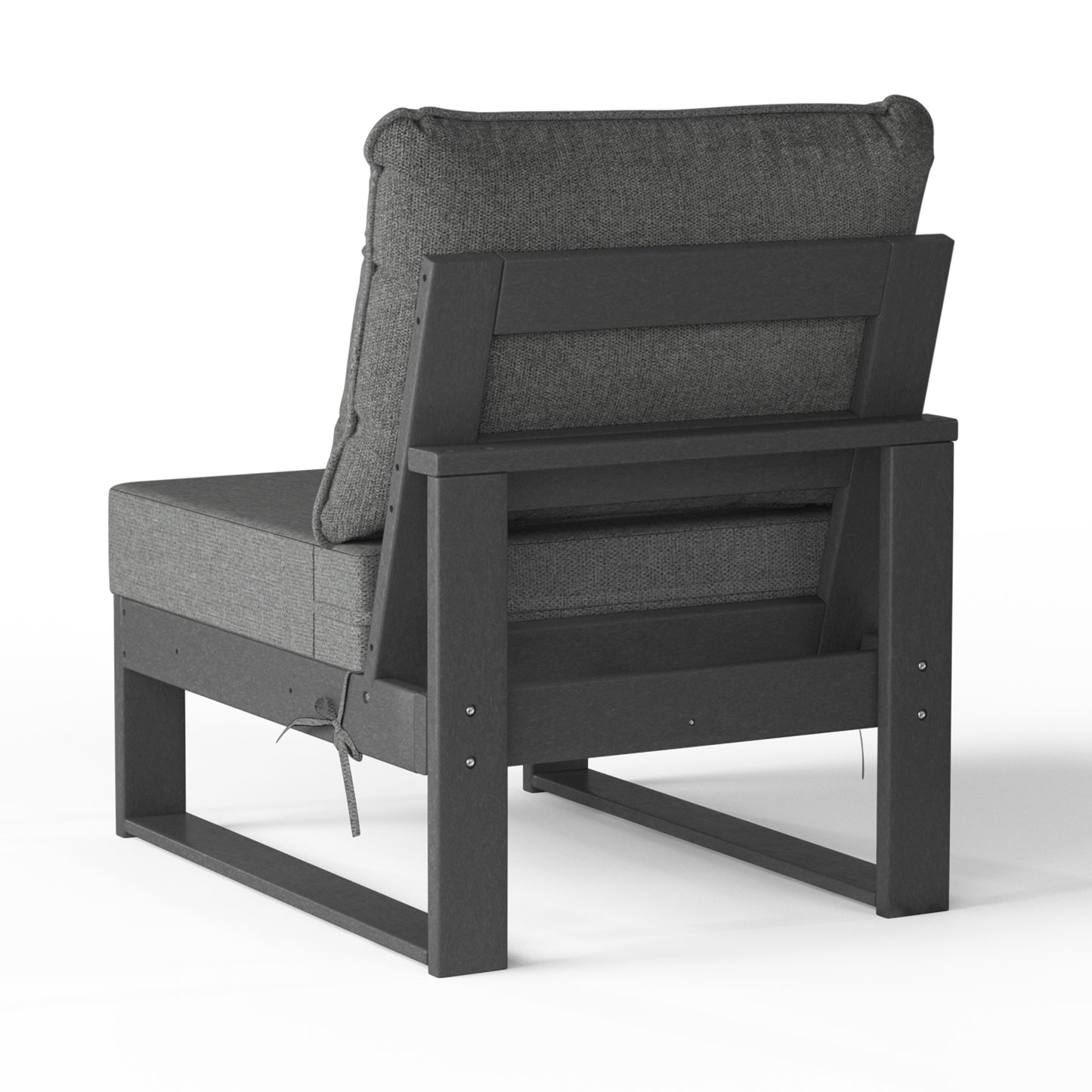 Signature All-Weather Outdoor Modular Deep Seating Cushioned Side Chair (Center Sectional Seat) Seahawk Designs Patio Chairs