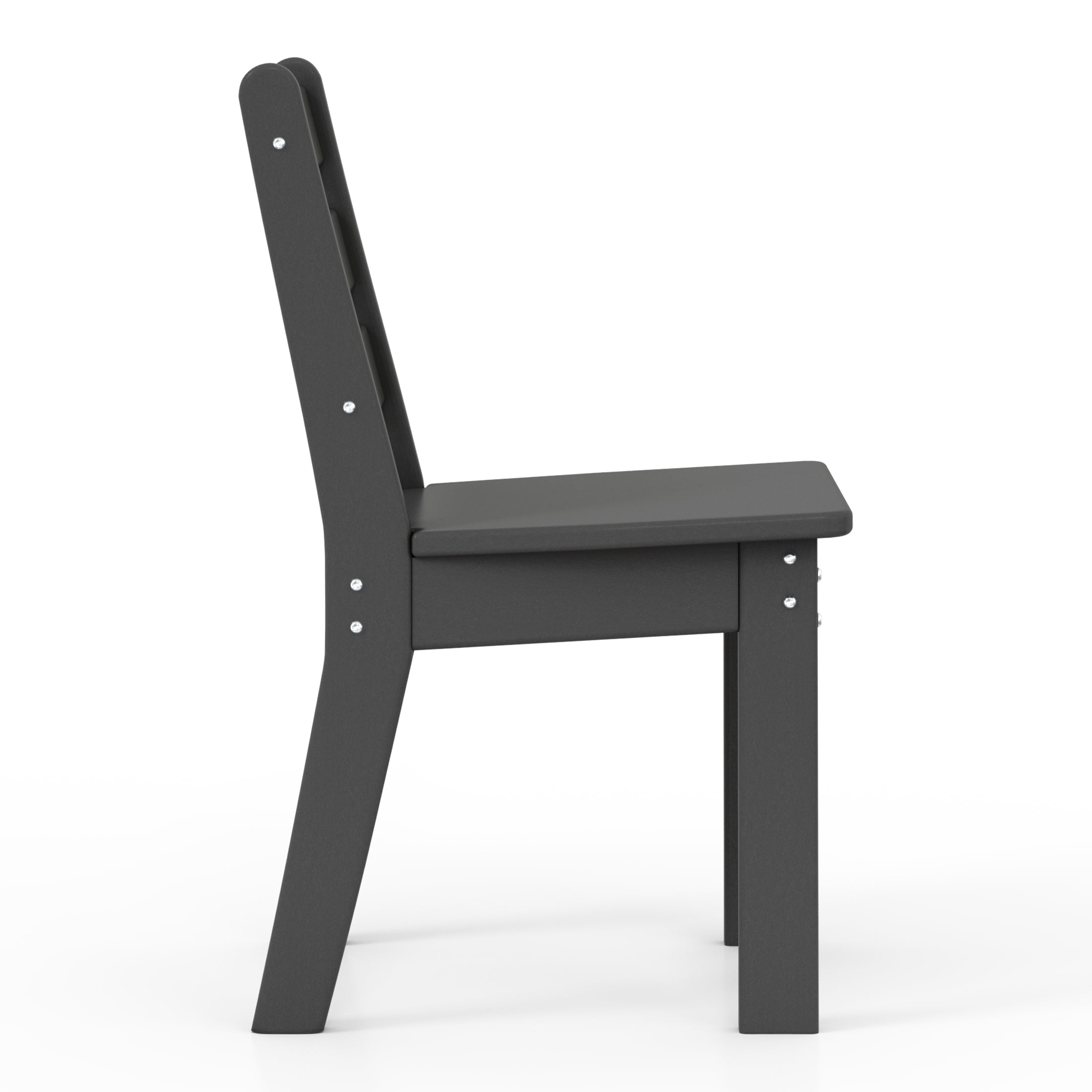 Tiny Terraces Kids' All-Weather Outdoor Dining Chair (Set of 2) Gray Seahawk Designs Kids Patio Dining Chairs