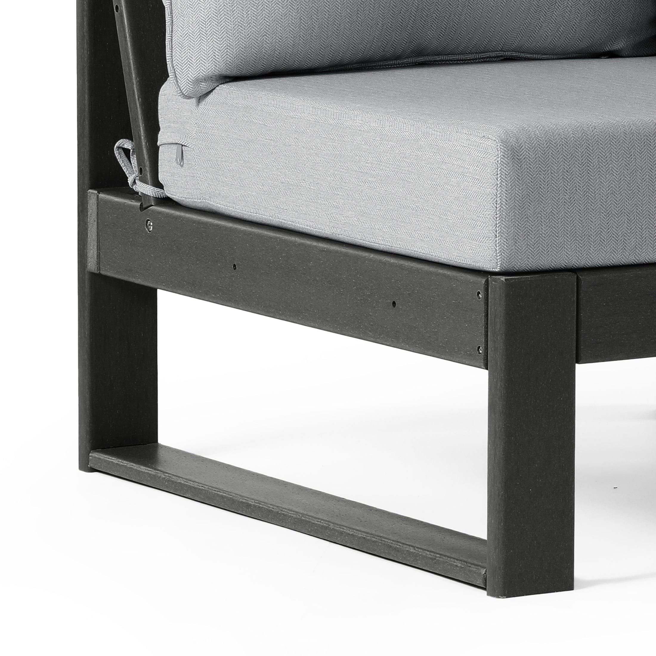 Signature All-Weather Outdoor Modular Deep Seating Cushioned Side Chair (Center Sectional Seat) Seahawk Designs Patio Chairs