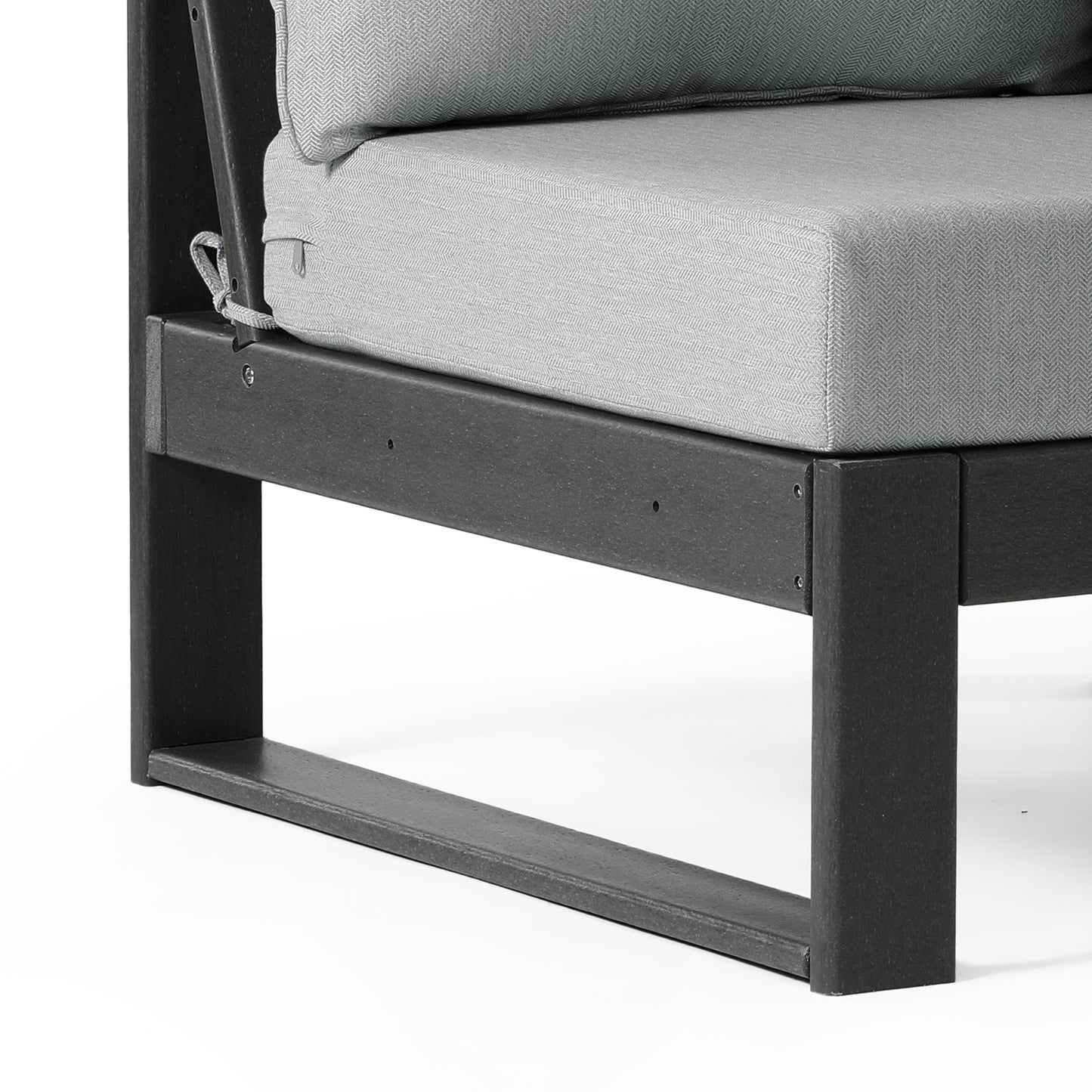 Signature All-Weather Outdoor Modular Deep Seating Cushioned Side Chair (Center Sectional Seat) Seahawk Designs Patio Chairs