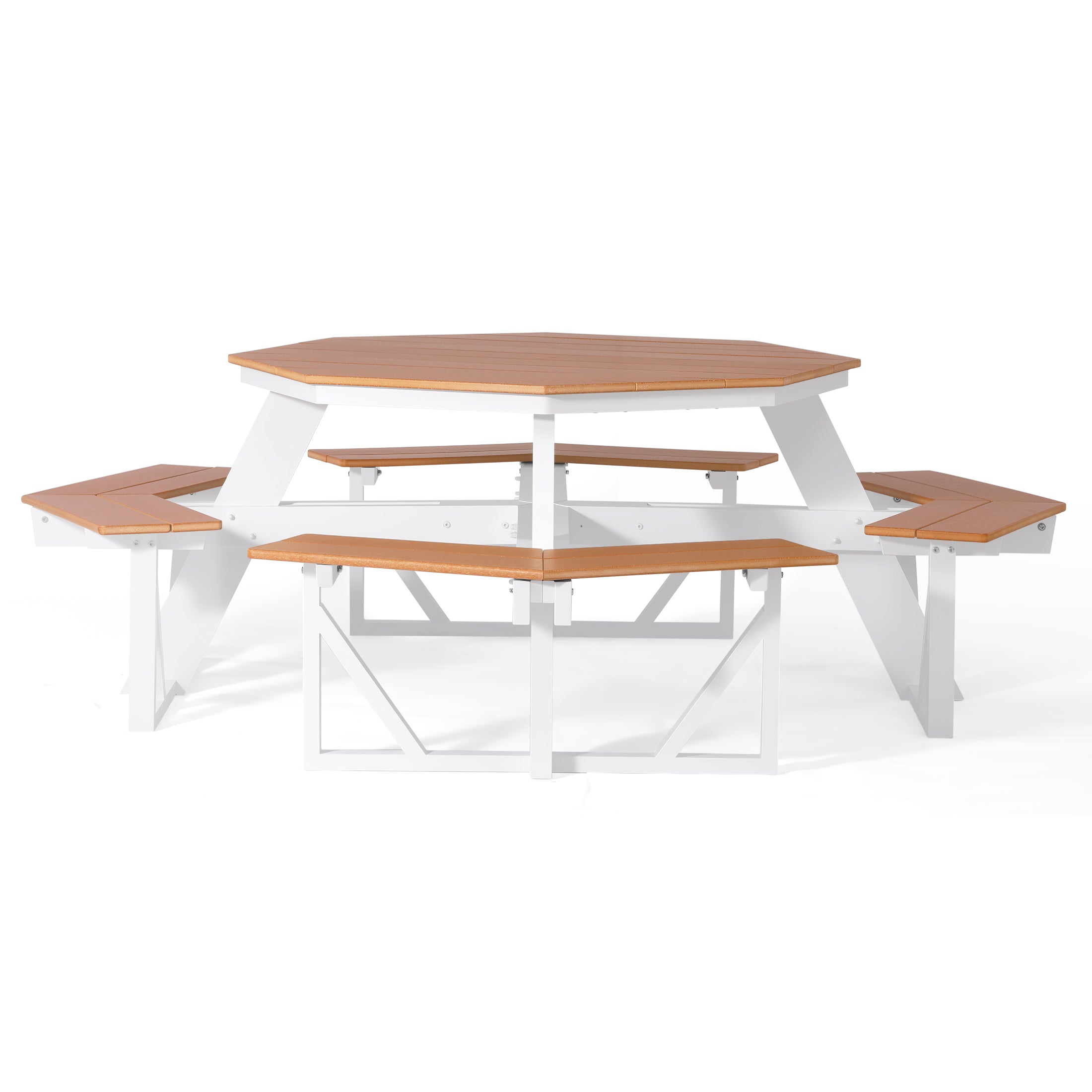 Vista 48" Octagon Picnic Table Teak Seahawk Designs Picnic Tables