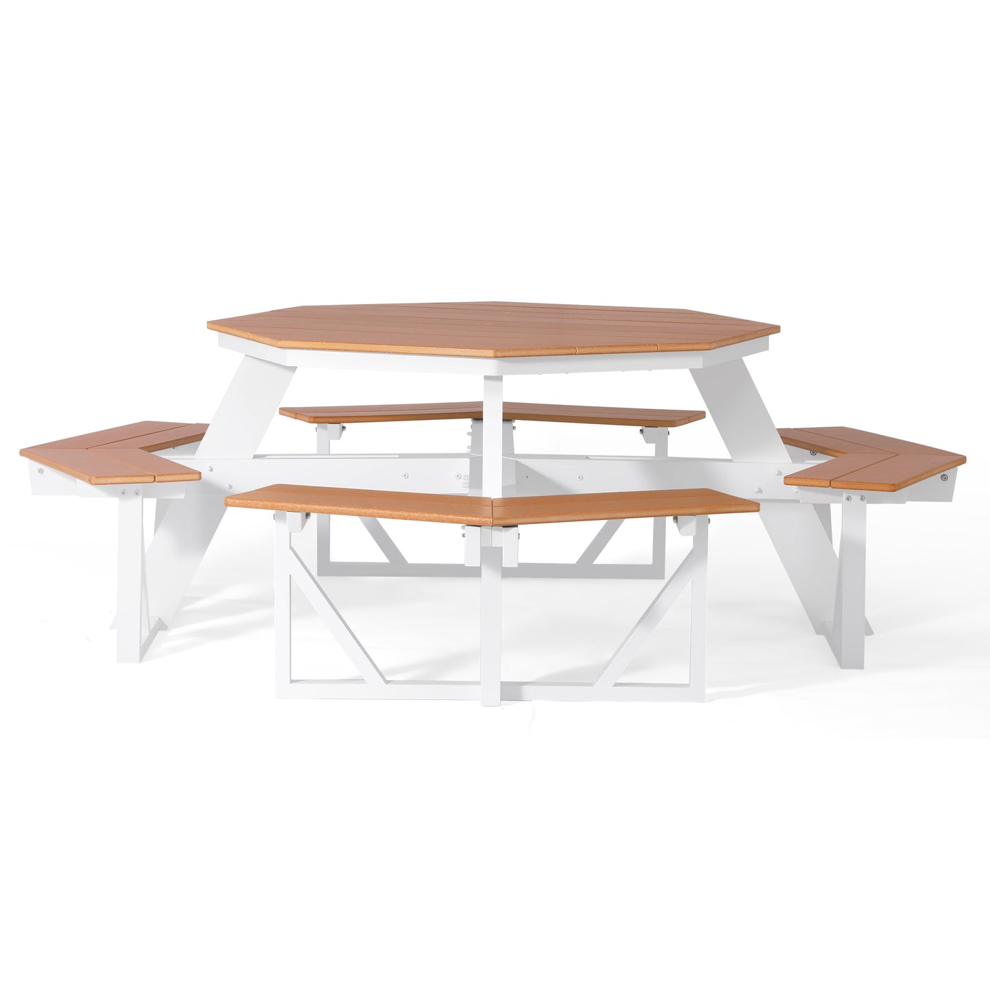 Vista 48" Octagon Picnic Table Teak Seahawk Designs Picnic Tables