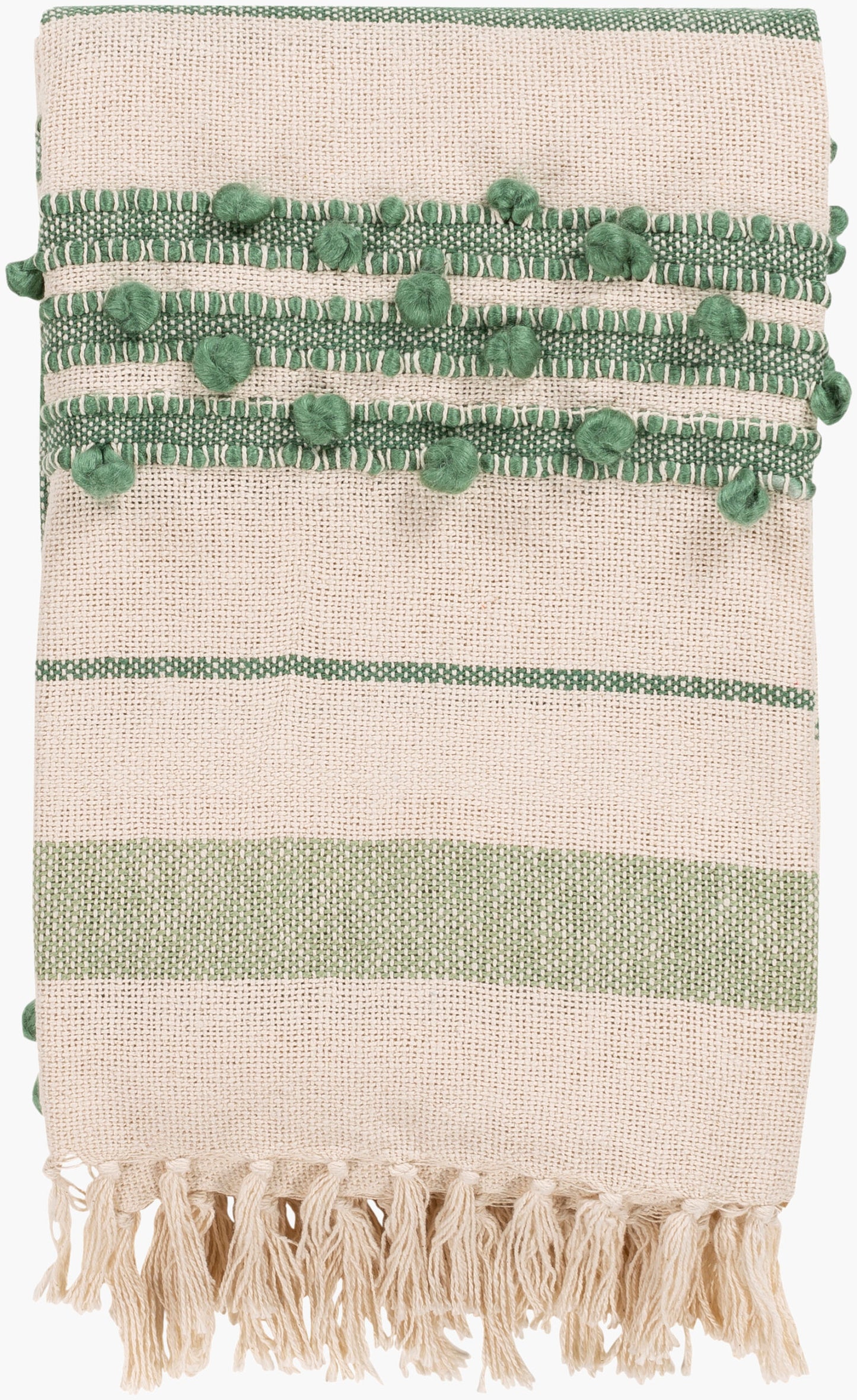 Yemaya Throw — Beige/Grass Green