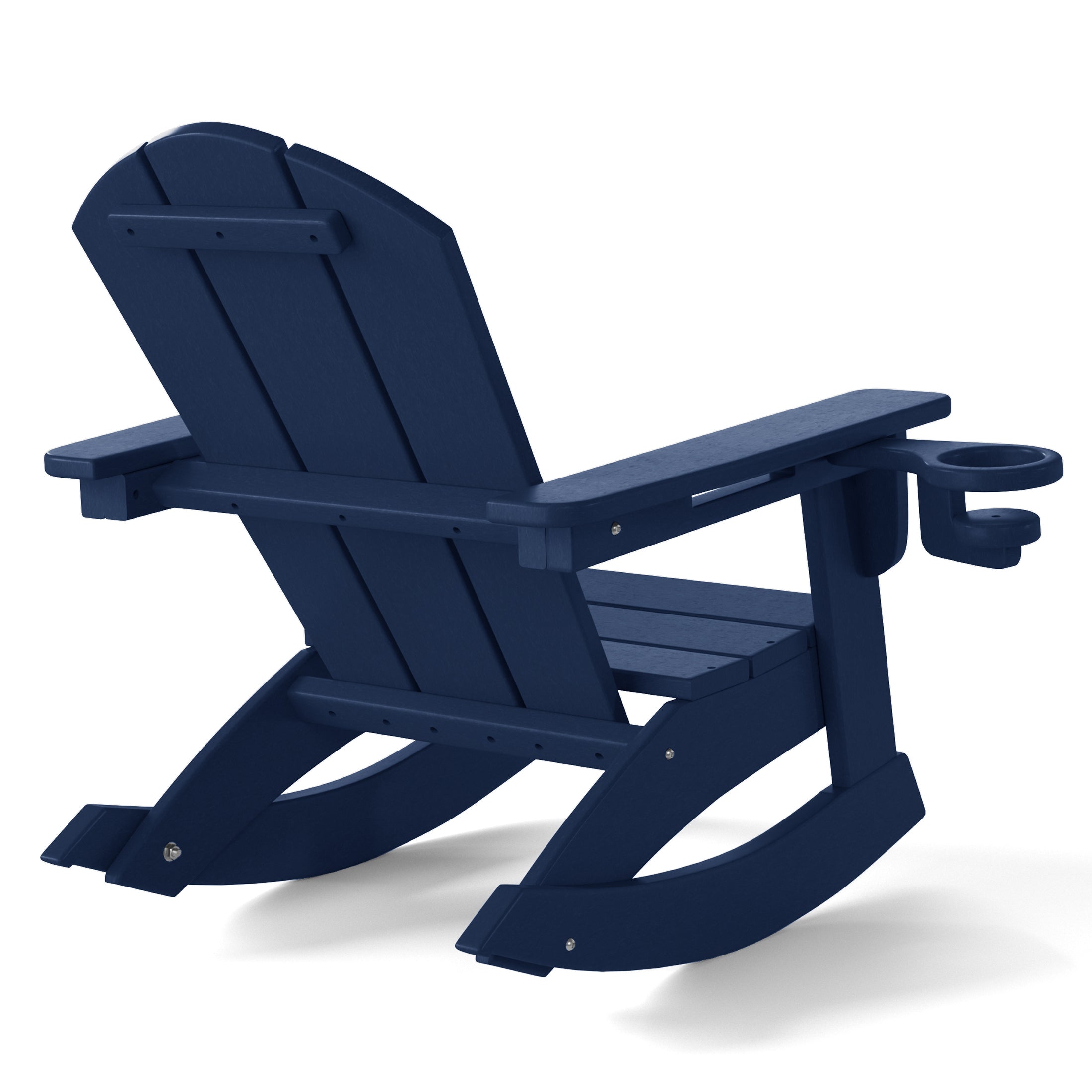 Tiny Terraces Kids Adirondack Rocking Chair with Cup Holder (Set of 2) Seahawk Designs Kids Patio Rocking Chairs