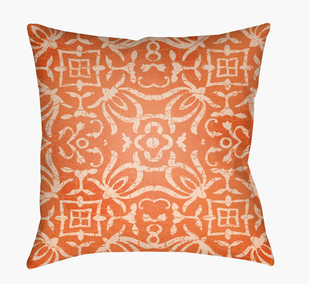 Yindi Accent Pillow — Orange/Pale Pink