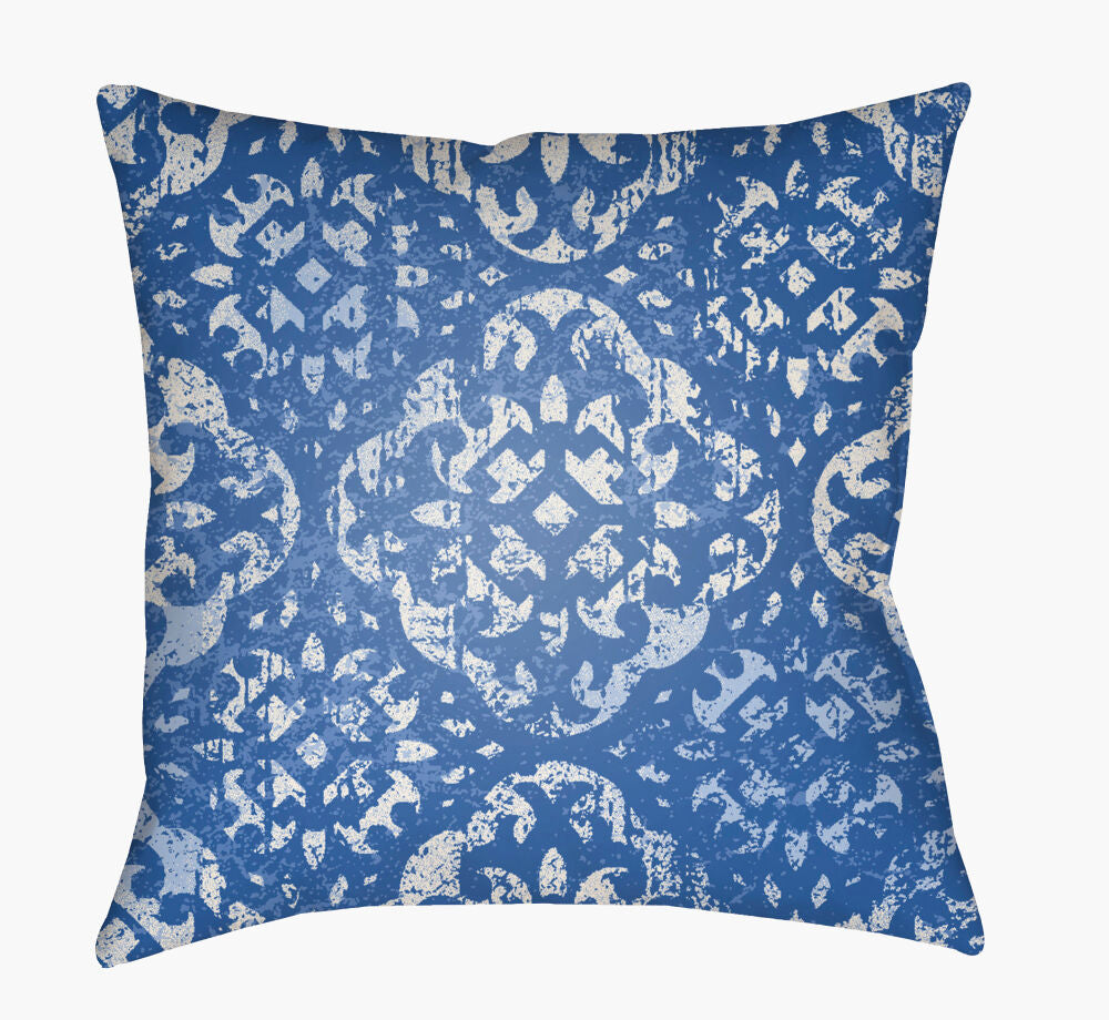 Yindi Accent Pillow — Medium Gray/Pale Blue