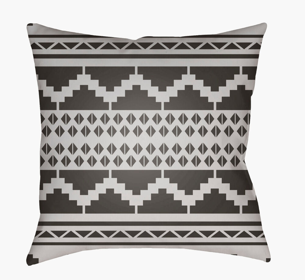 Yindi Accent Pillow — Black/Pale Blue