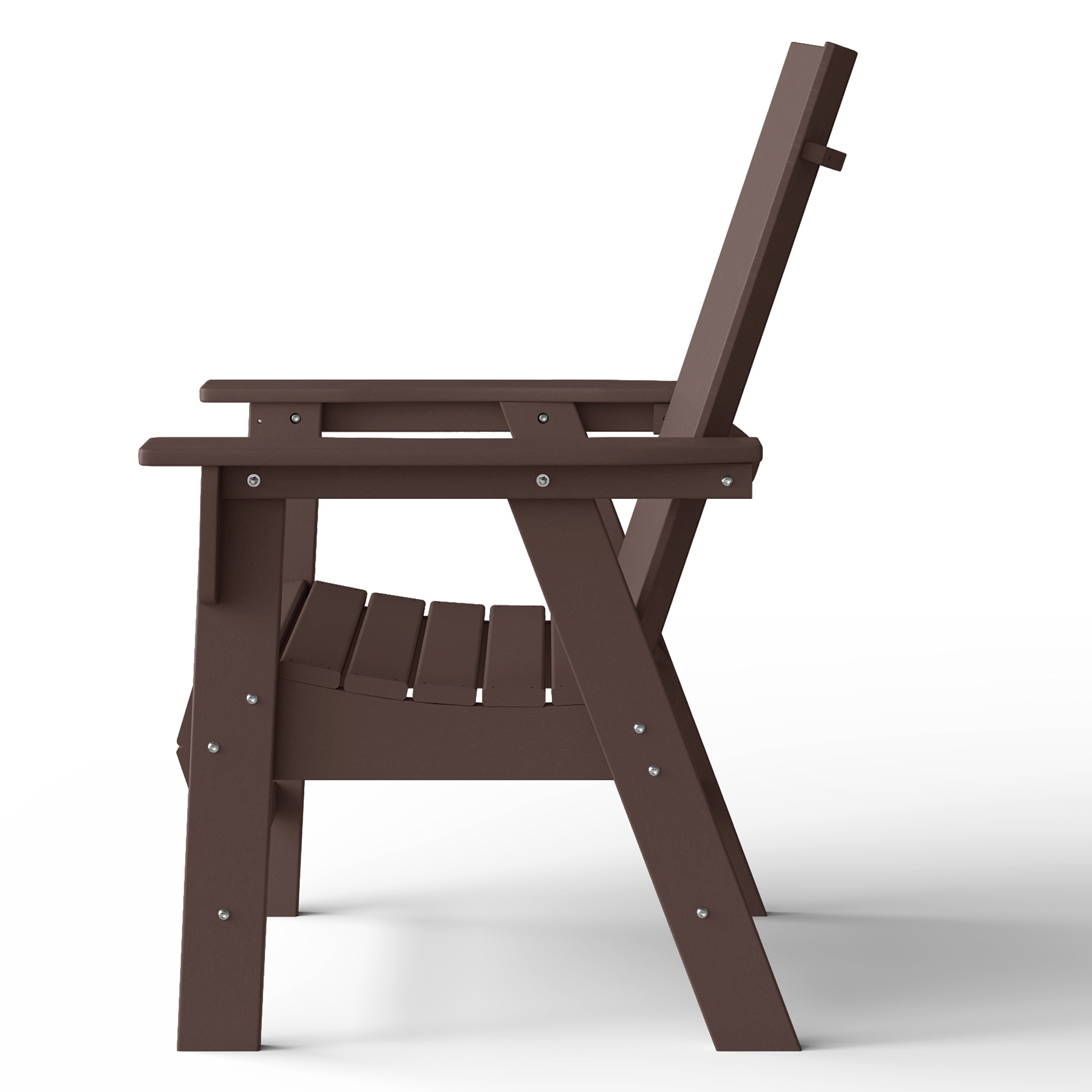 Malibu Modern All-Weather Outdoor Contoured Adirondack Dining Chair Seahawk Designs Patio Dining Chairs