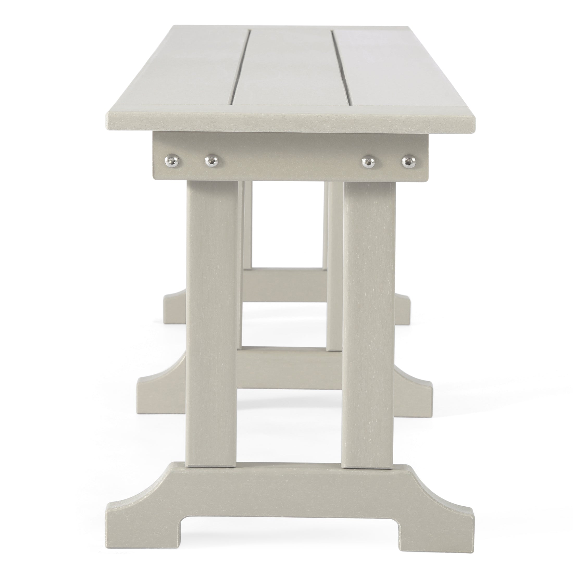 Tuscany All-Weather Outdoor 65" Trestle Dining Bench Sand Seahawk Designs Patio Benches