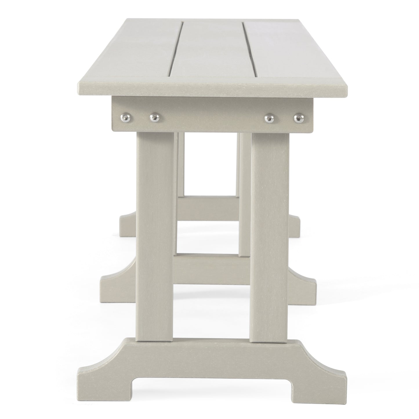 Tuscany All-Weather Outdoor 65" Trestle Dining Bench Sand Seahawk Designs Patio Benches