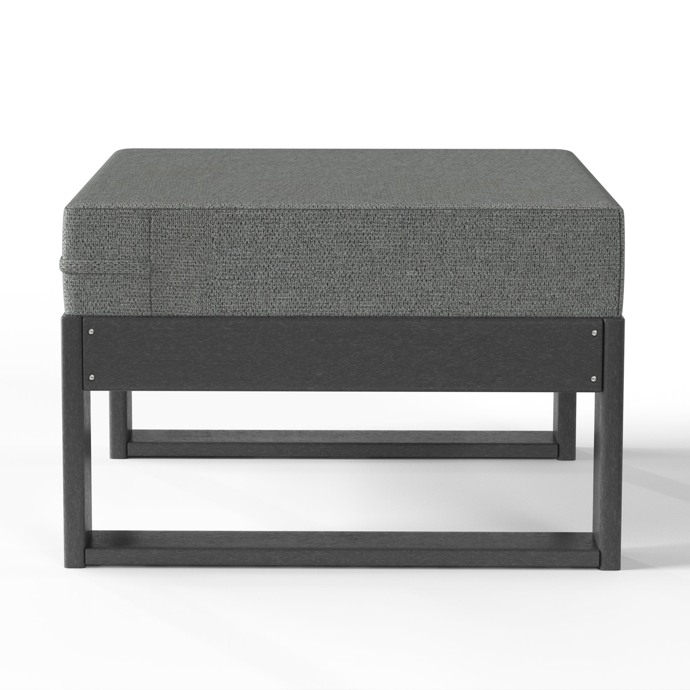 Signature All-Weather Outdoor Modular Patio Deep Seating Ottoman Gray Gray Seahawk Designs Patio Ottomans