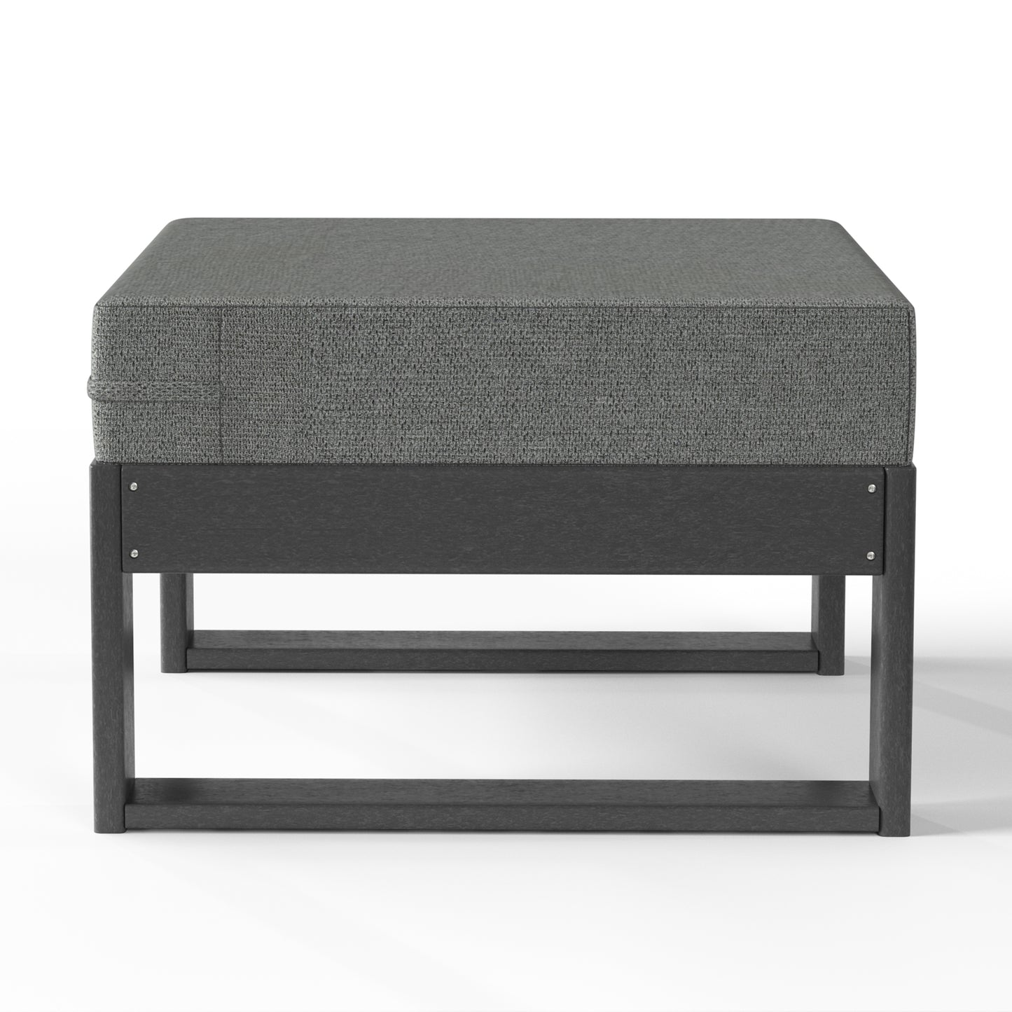 Signature All-Weather Outdoor Modular Patio Deep Seating Ottoman Gray Gray Seahawk Designs Patio Ottomans