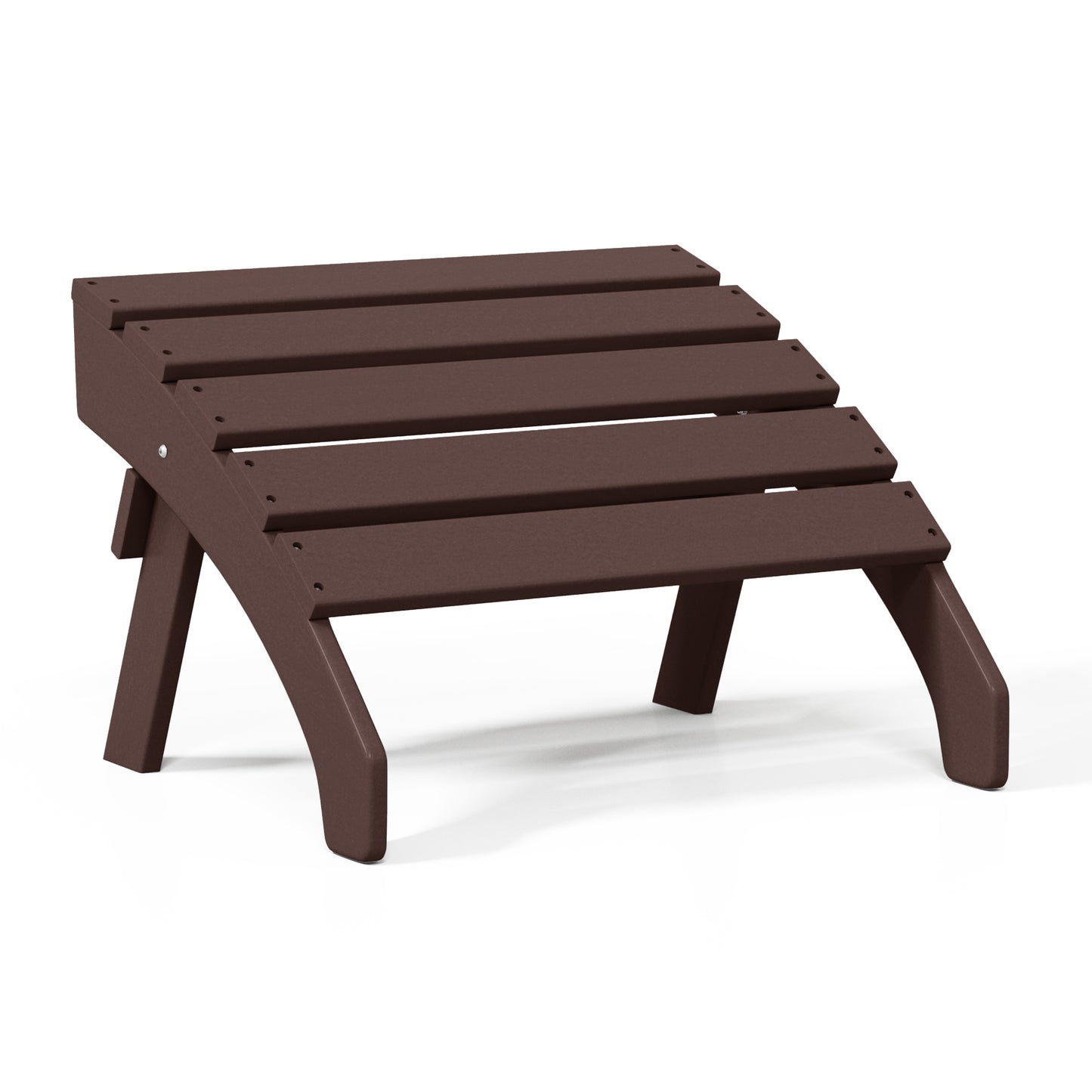 Westport All-Weather Outdoor Adirondack Folding Foot Rest/Ottoman Dark Brown Seahawk Designs Patio Ottomans