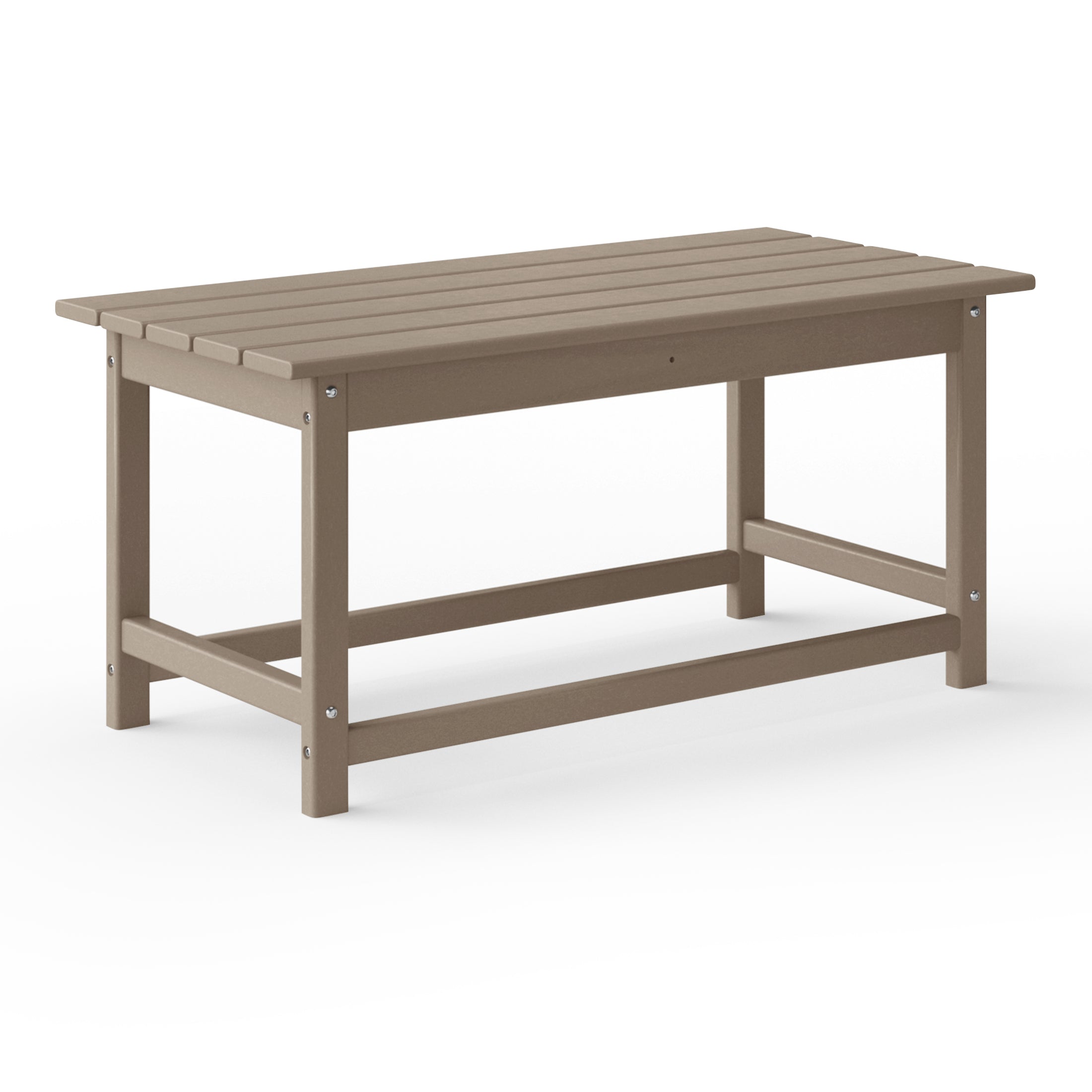 Tuscany All-Weather Outdoor Coffee Table (35" Top) Weathered Wood Seahawk Designs Patio Coffee Tables