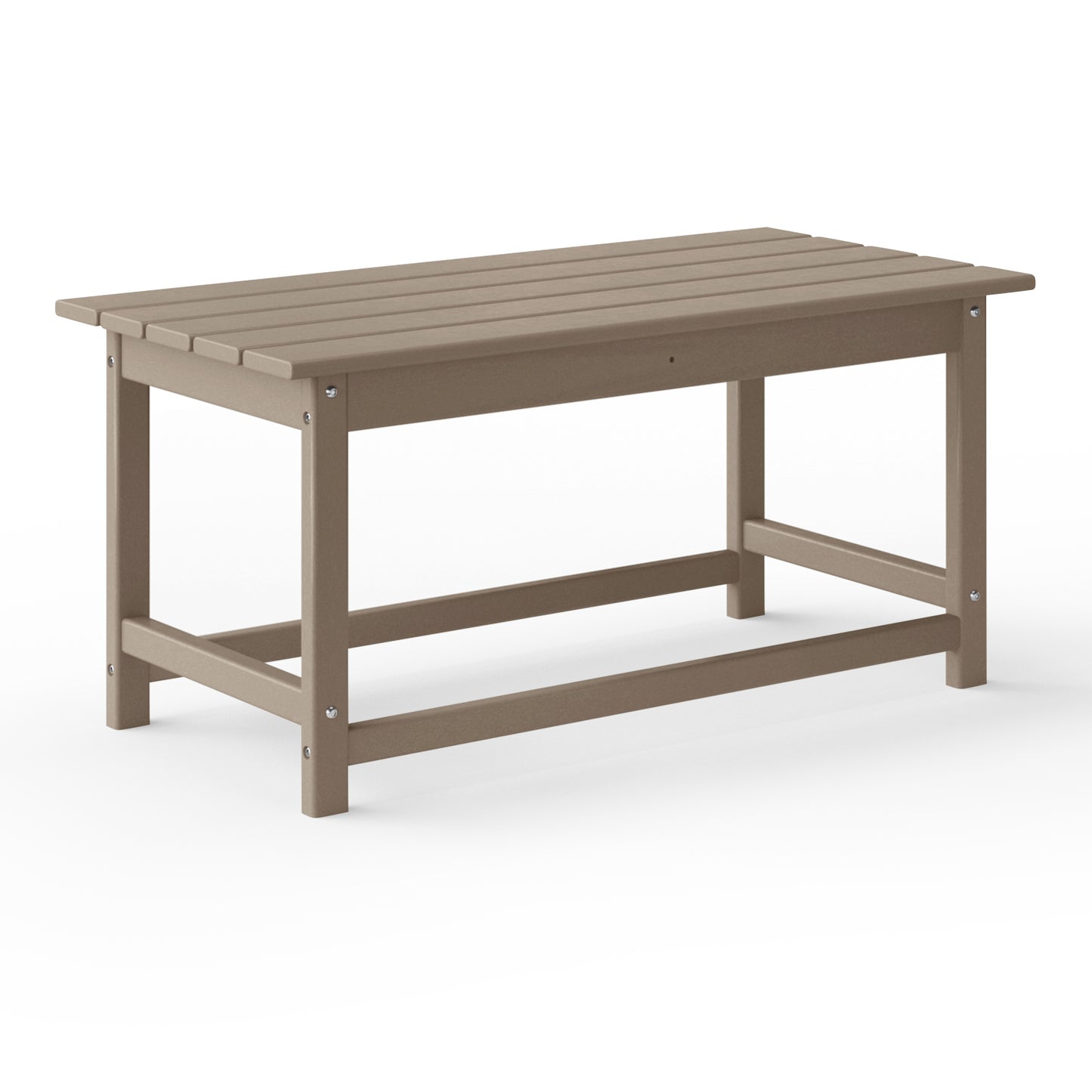Tuscany All-Weather Outdoor Coffee Table (35" Top) Weathered Wood Seahawk Designs Patio Coffee Tables