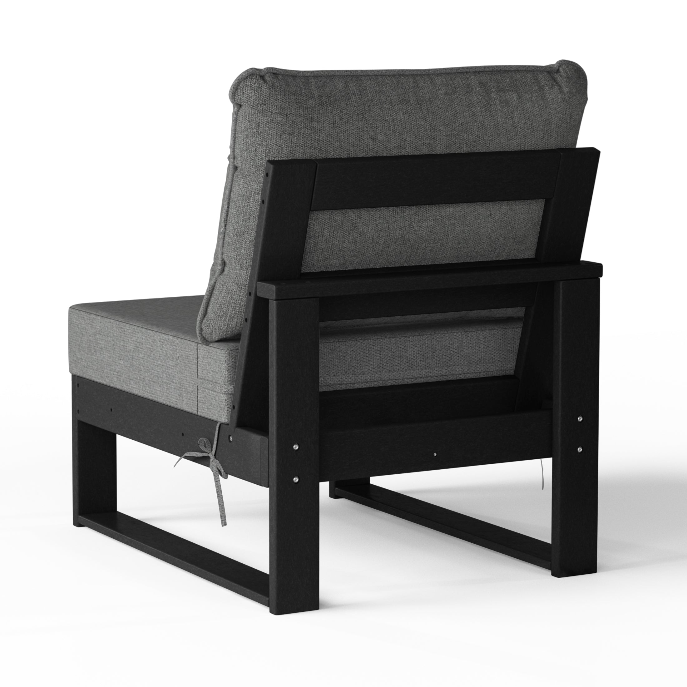 Signature All-Weather Outdoor Modular Deep Seating Cushioned Side Chair (Center Sectional Seat) Seahawk Designs Patio Chairs