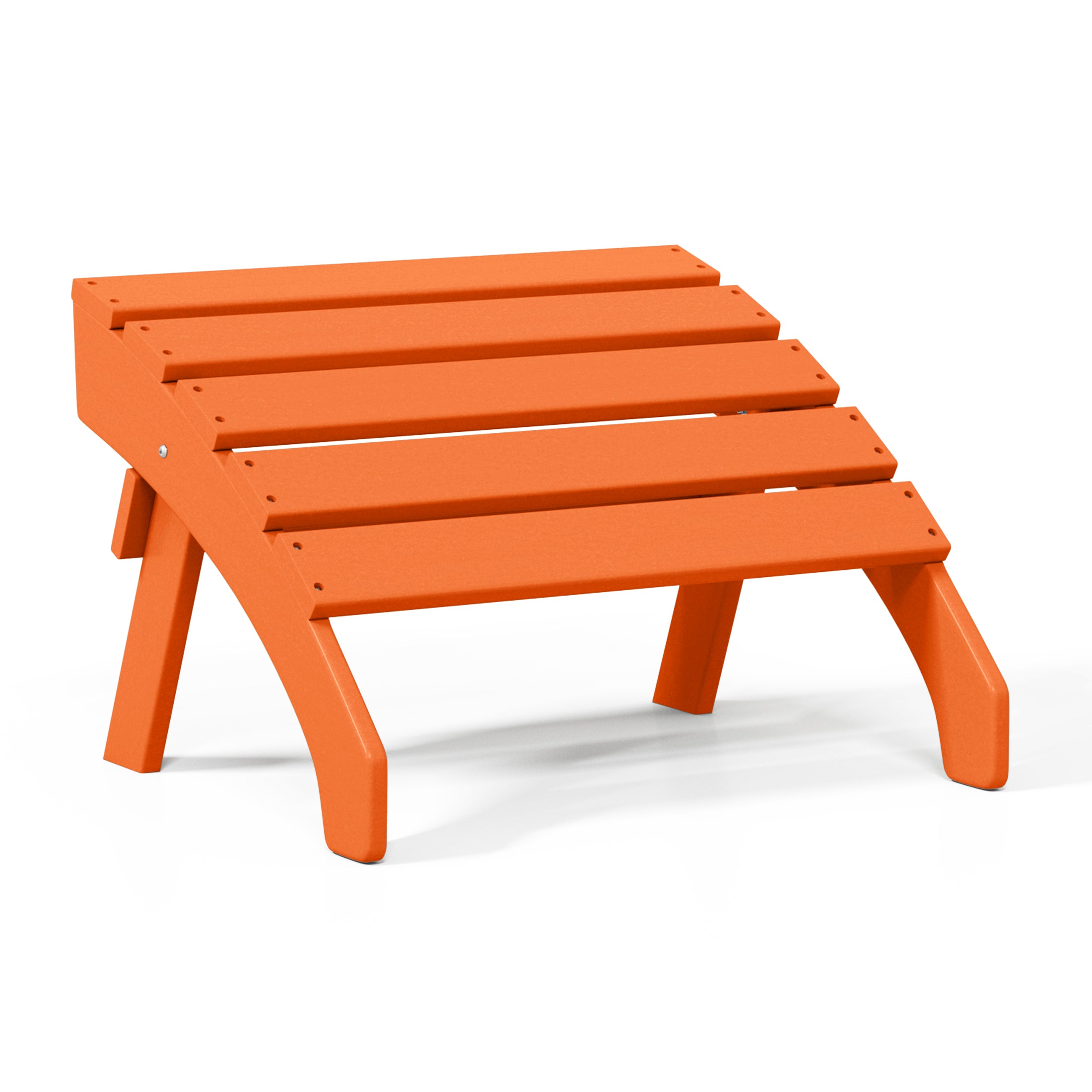 Westport All-Weather Outdoor Adirondack Folding Foot Rest/Ottoman Orange Seahawk Designs Patio Ottomans