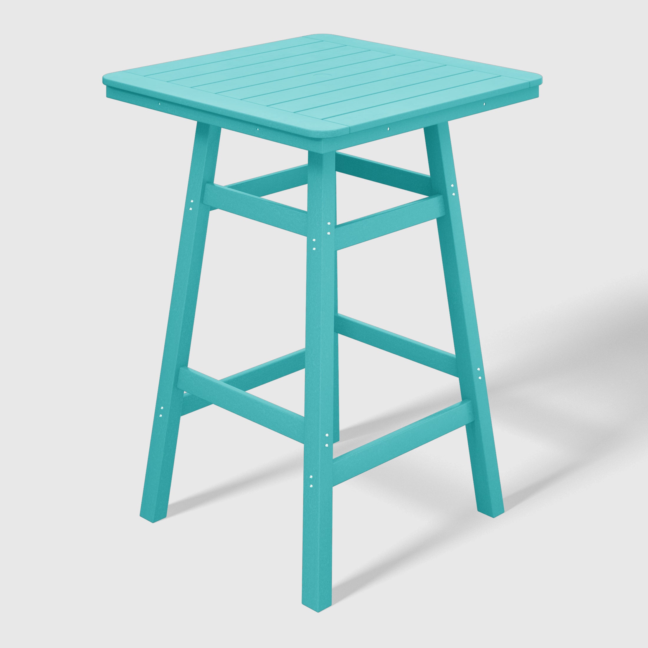 Stockholm All-Weather Outdoor 30" Square Bar Table (42" Height) Turquoise Seahawk Designs Patio Bar Tables