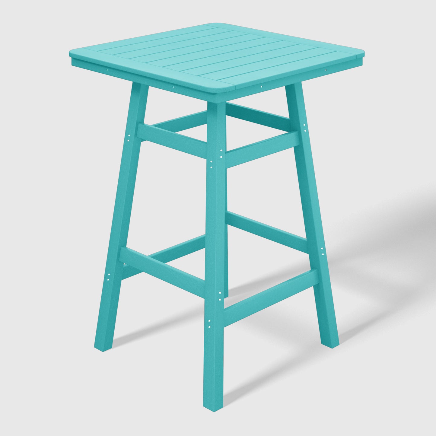Stockholm All-Weather Outdoor 30" Square Bar Table (42" Height) Turquoise Seahawk Designs Patio Bar Tables