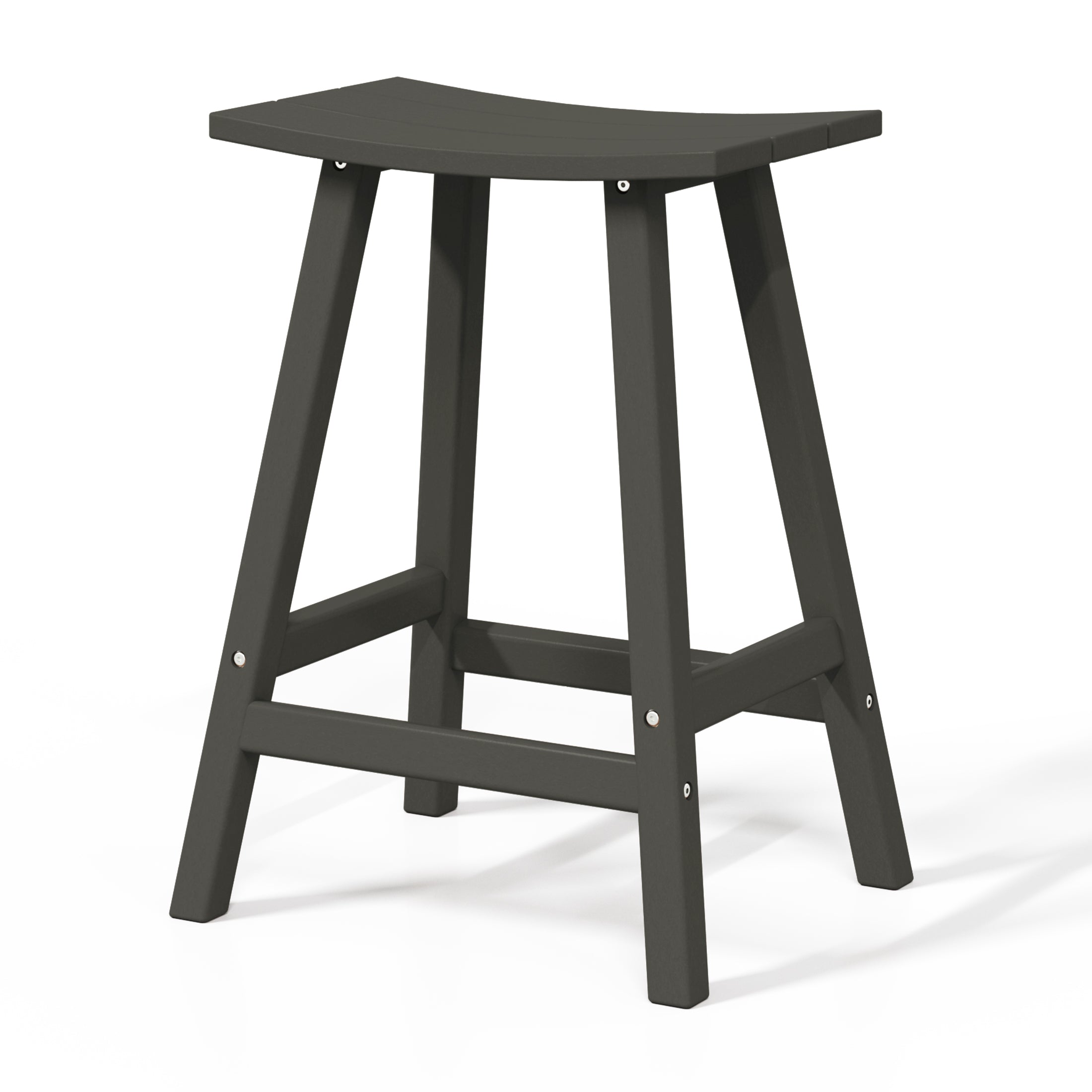 Stockholm All-Weather Outdoor Saddle Counter Stool (24" Height) Seahawk Designs Patio Bar & Counter Stools